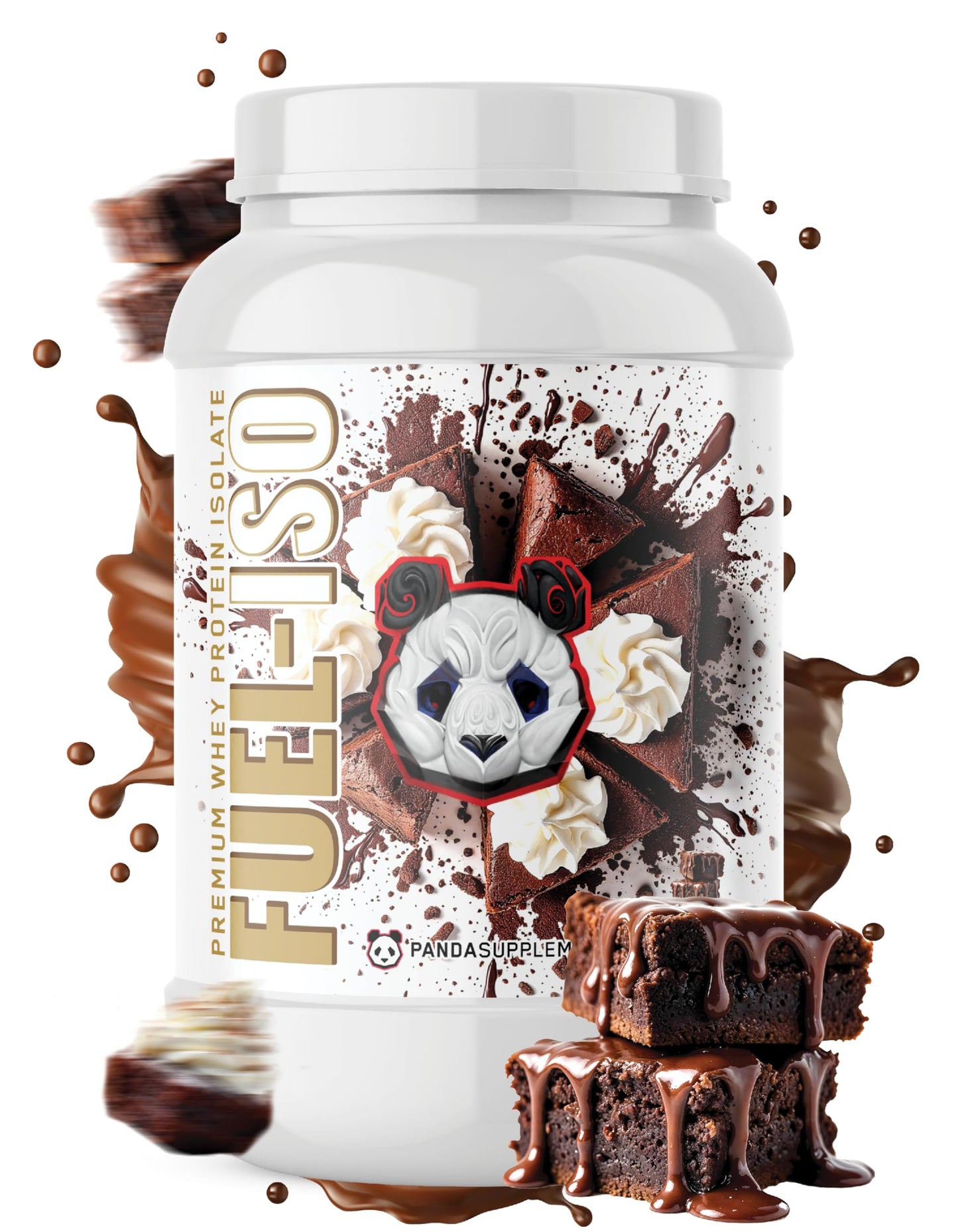 Underground Bio Labs Panda Fuel ISO Whey Protein Powder Chocolate Brownie Whip 29.44 Servings