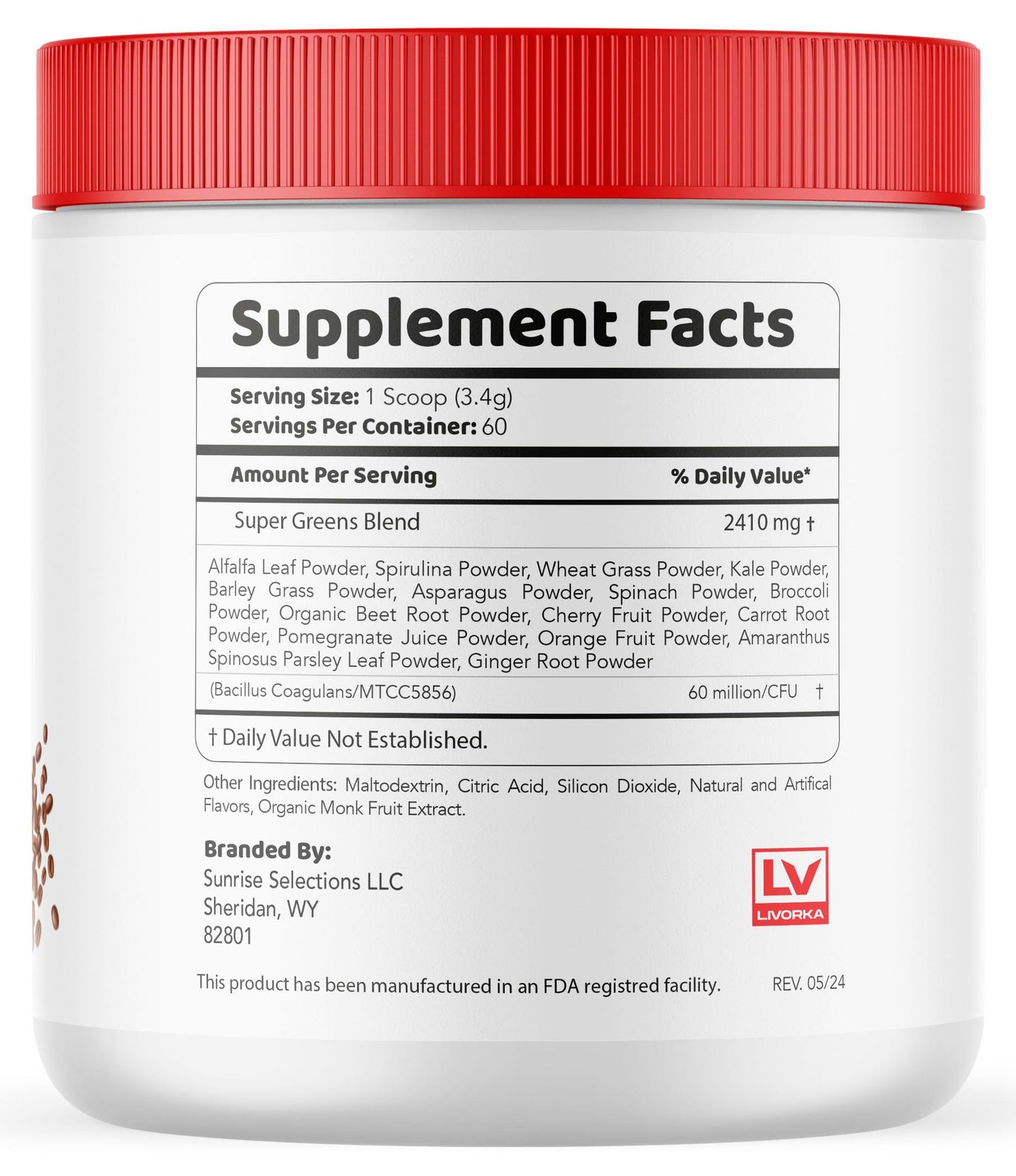 LIVORKA Skinny Roast Coffee Advanced Formula Powder 7.2 oz
