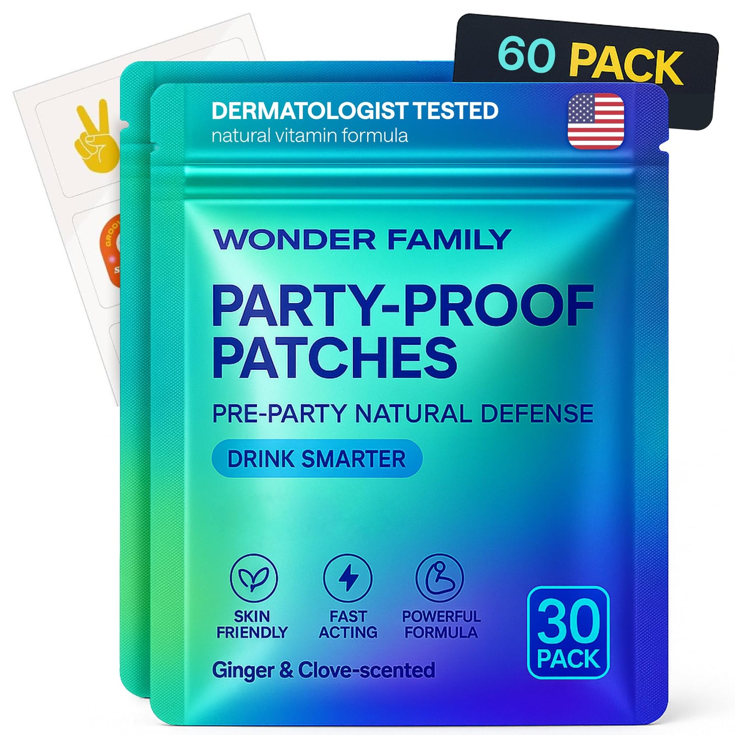 WONDER FAMILY Recovery Patches for Women & Men Chewable 30 Count