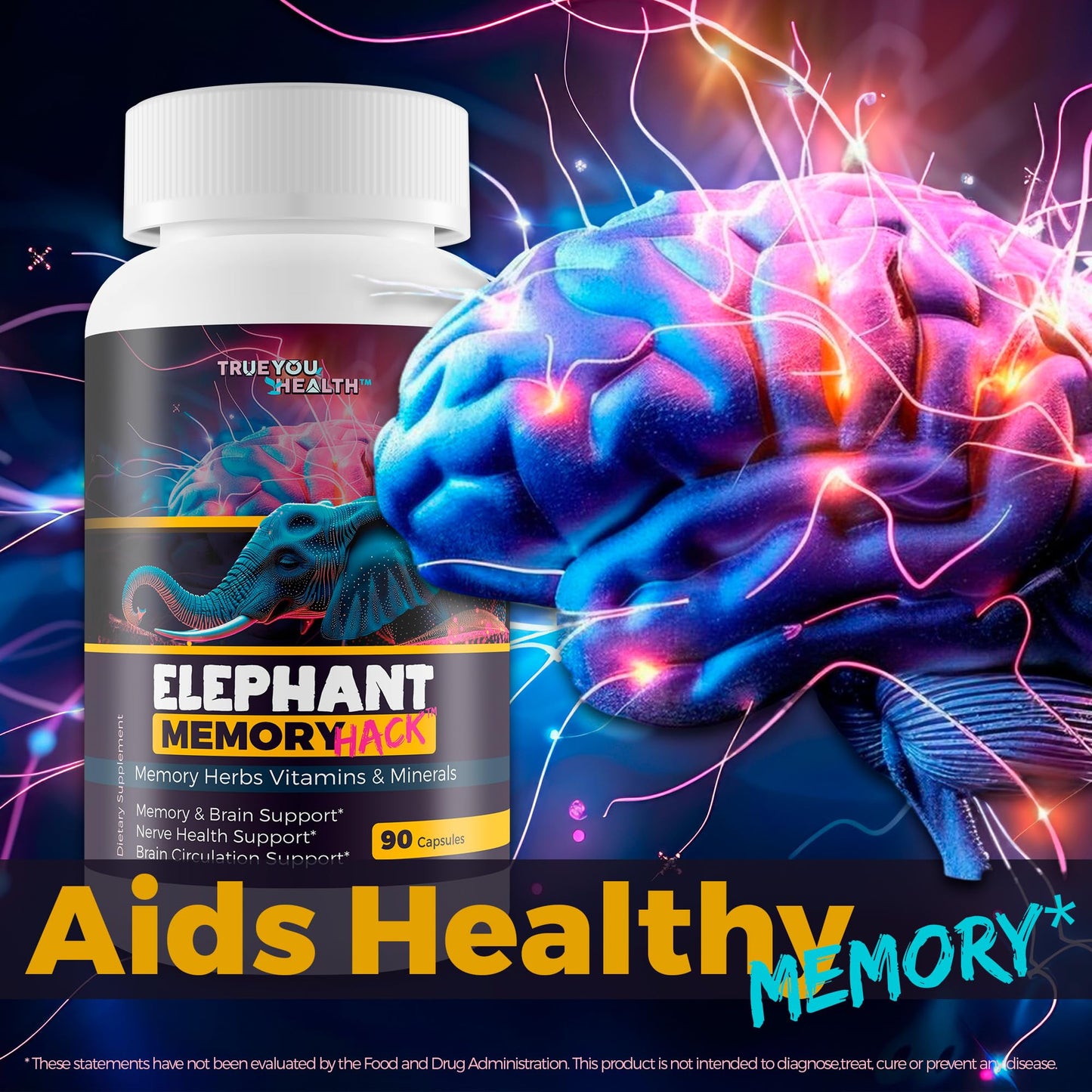 True You Health Elephant Memory Hack Capsule 90 Count