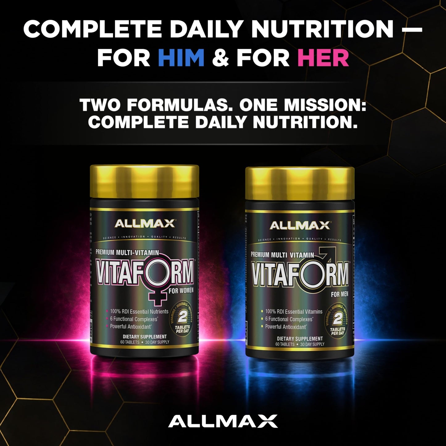 ALLMAX Vitaform Multivitamin Tablets for Women, 60 Count