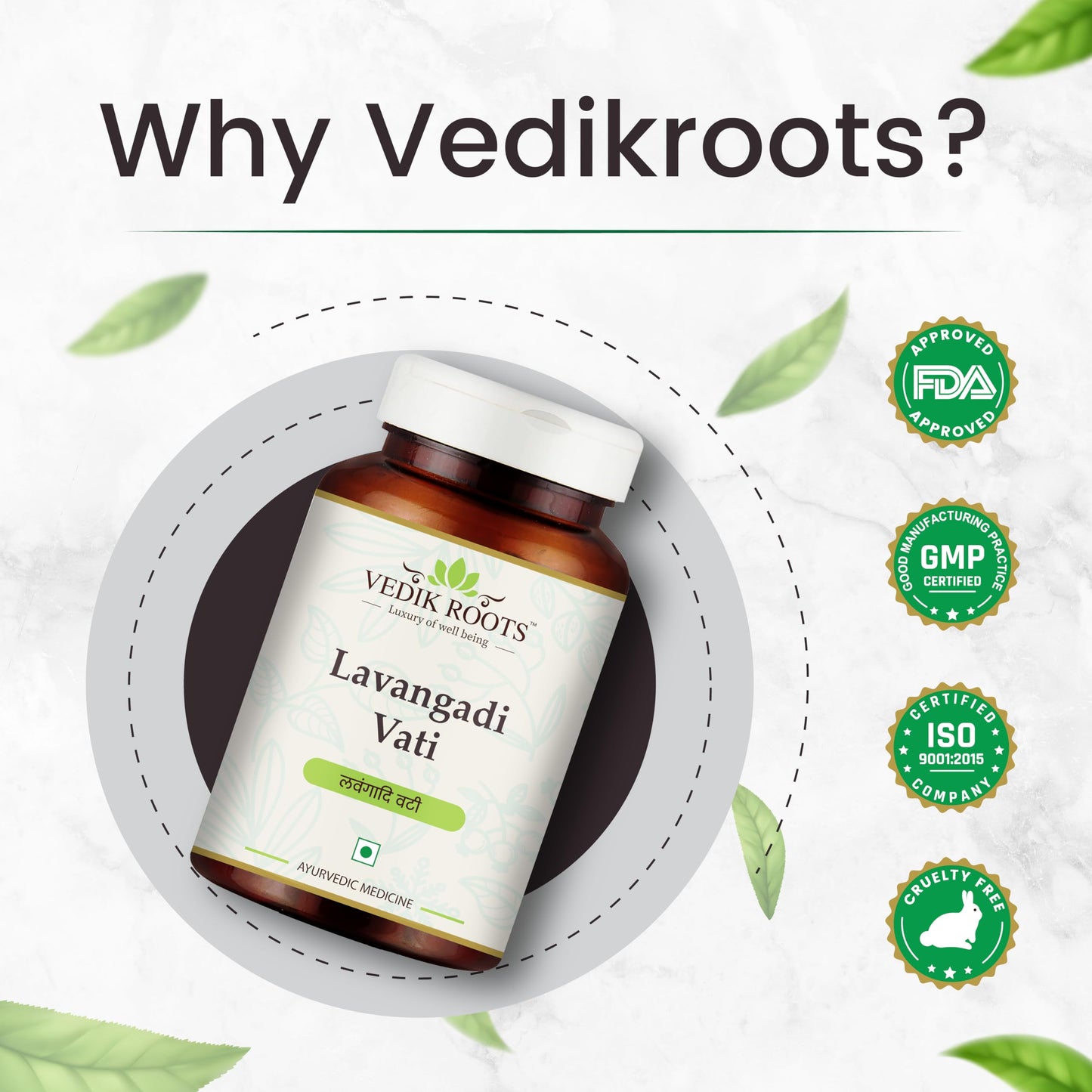 VEDIKROOTS Lavangadi Vati Capsule, 360 Capsules
