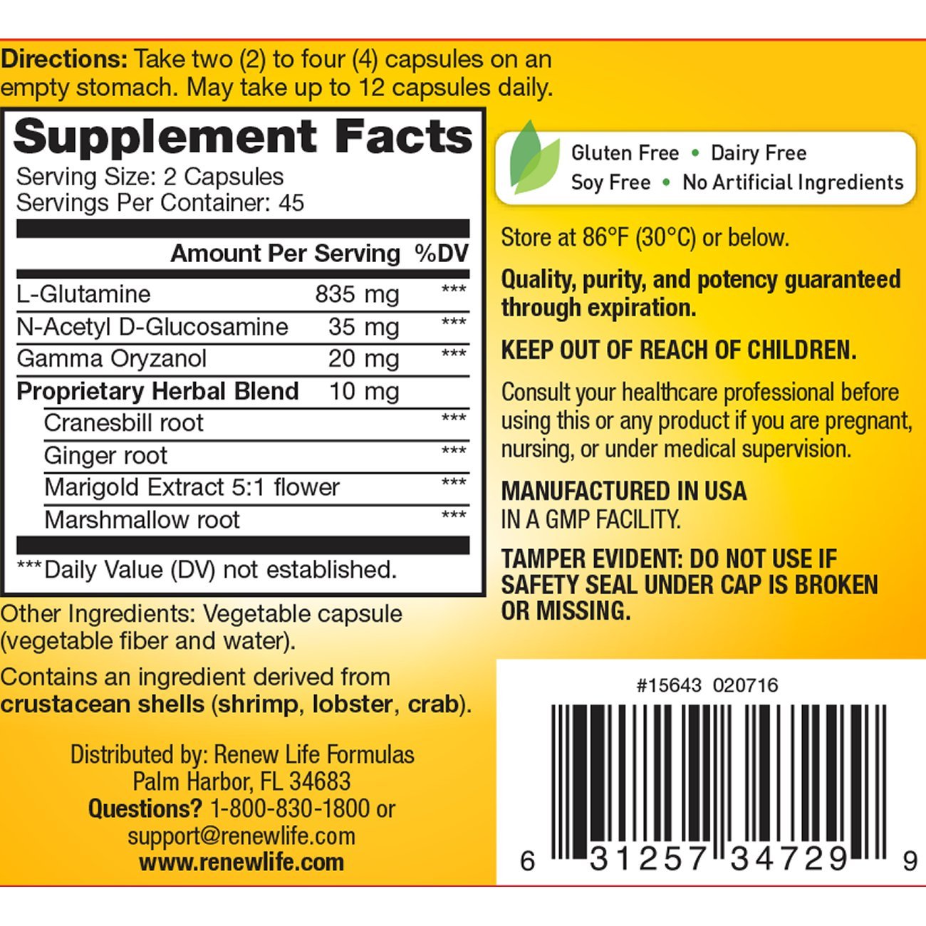 Renew Life IntestiNew Digestive Health Supplement 90 Capsules