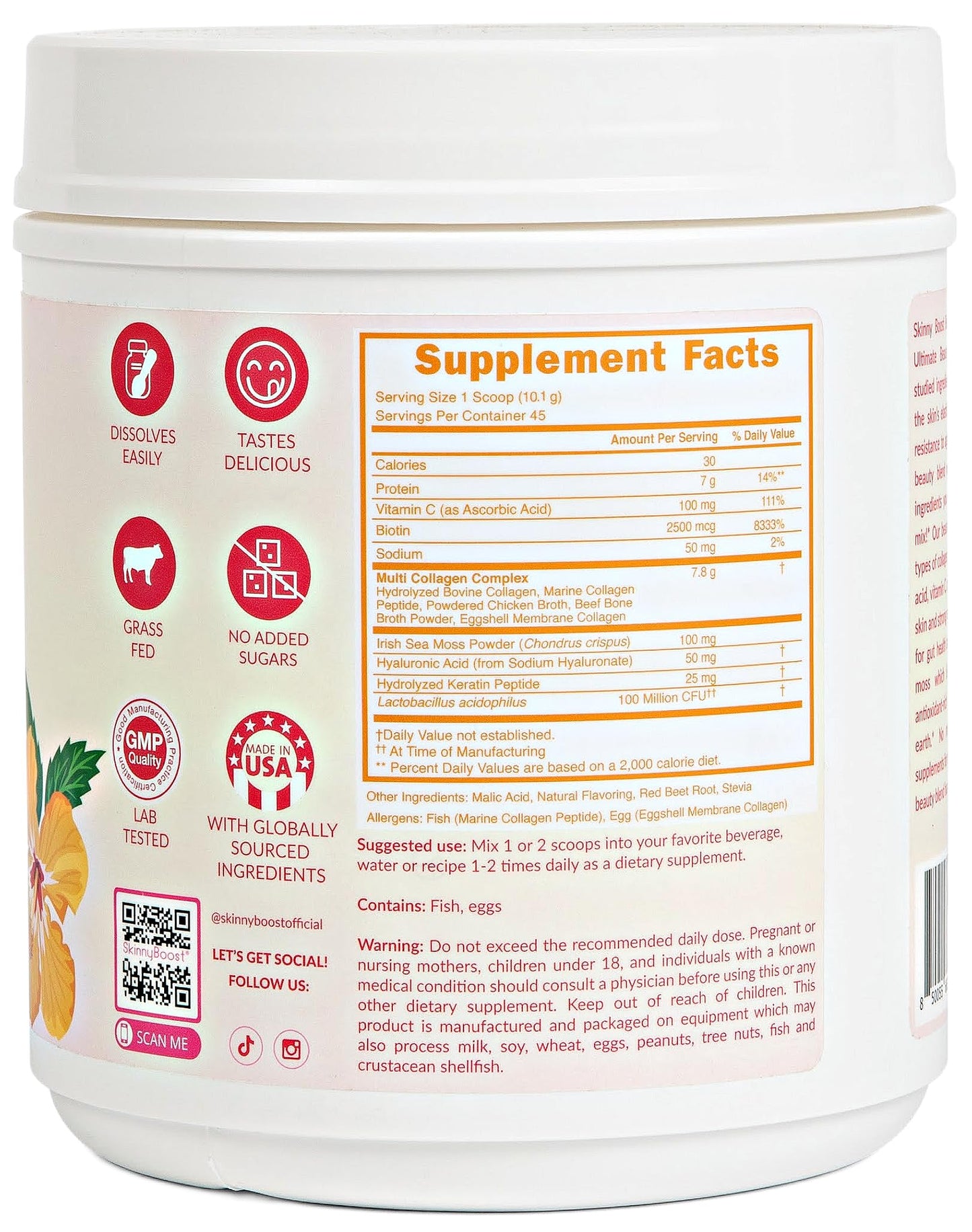 SkinnyBoost Beauty Collagen Powder 1 Pound