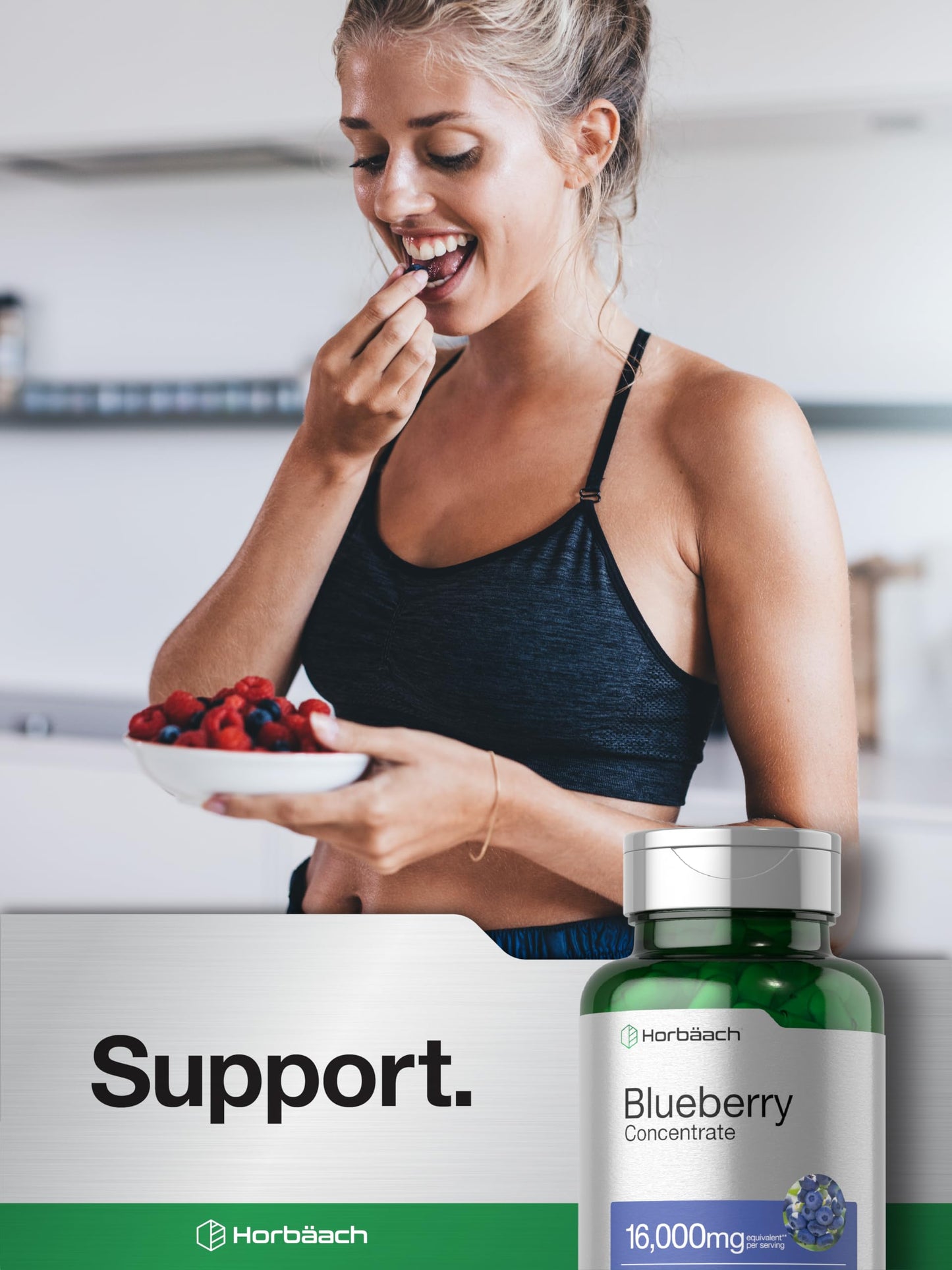 Horbäach Blueberry Concentrate Extract Supplement Capsules 150