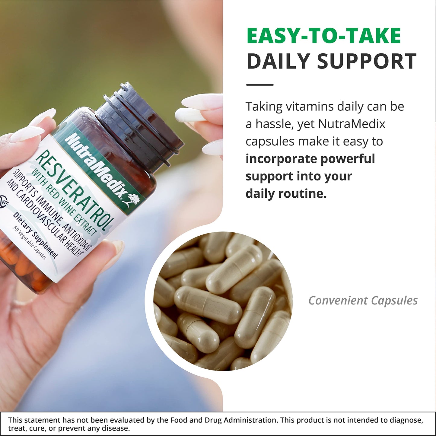 NutraMedix Resveratrol Capsules - Bioavailable Antioxidants from Red Wine Extract & Grape Skins, 200mg Japanese Knotweed, Immune & Cardiovascular Support, 60 Capsules