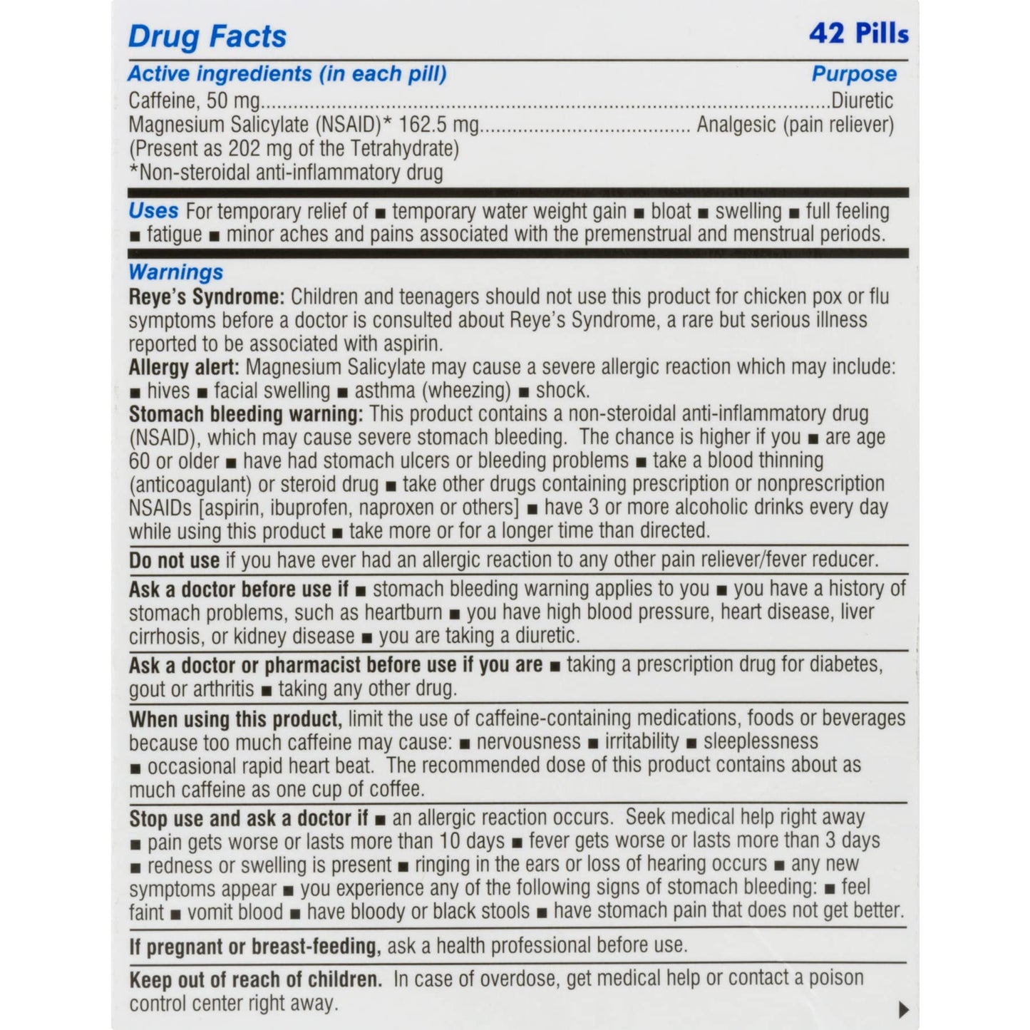 Diurex Water Pills Tablet 42 Count