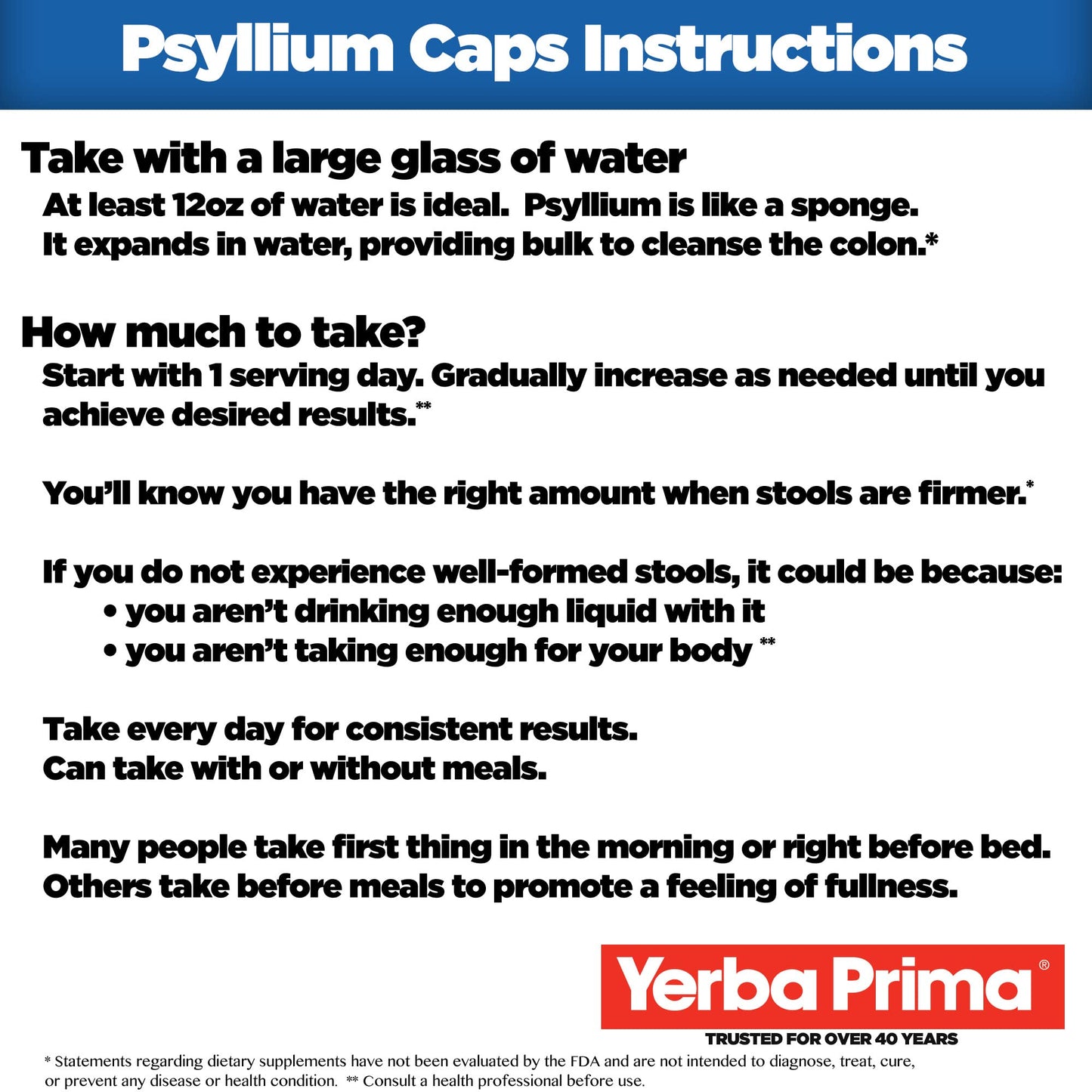 Yerba Prima Psyllium Husks Veg Capsules, 800 Capsules