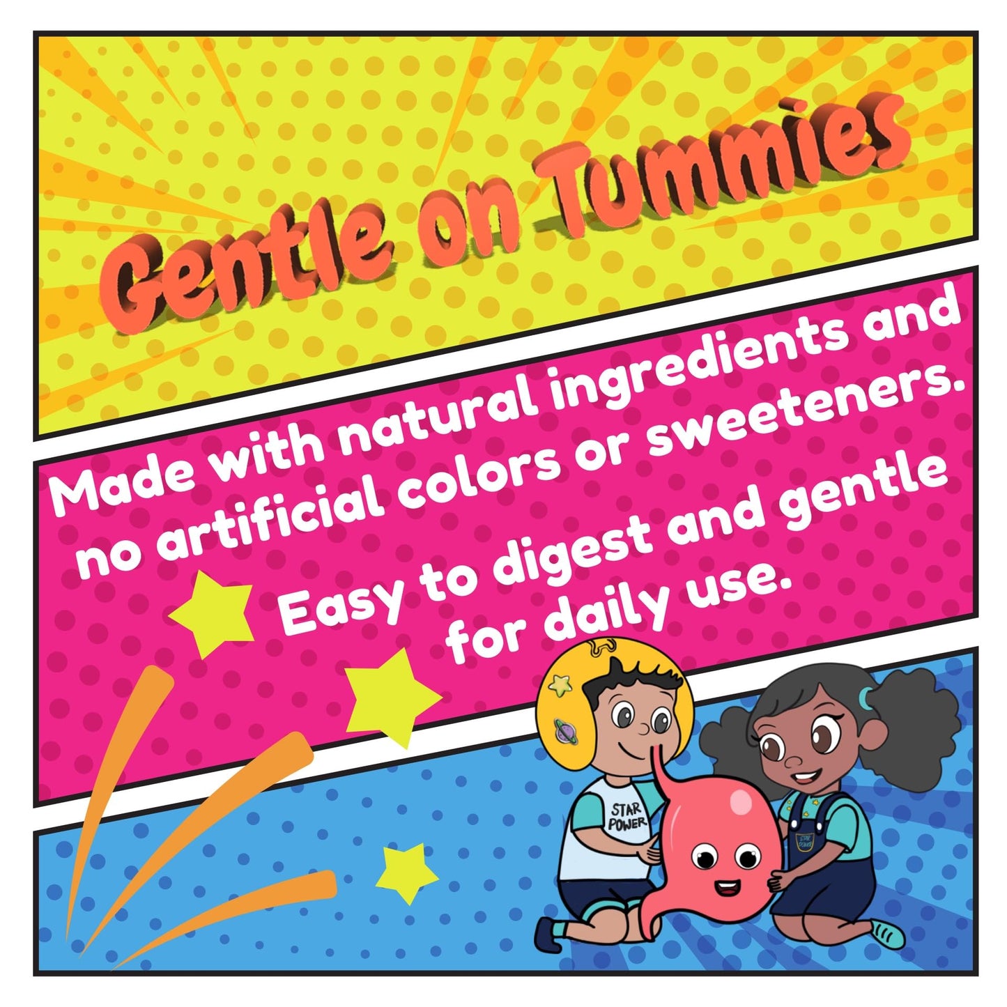 Vitastars Stars Kids Multivitamin Gummies with Omega 3, 60 Gummies
