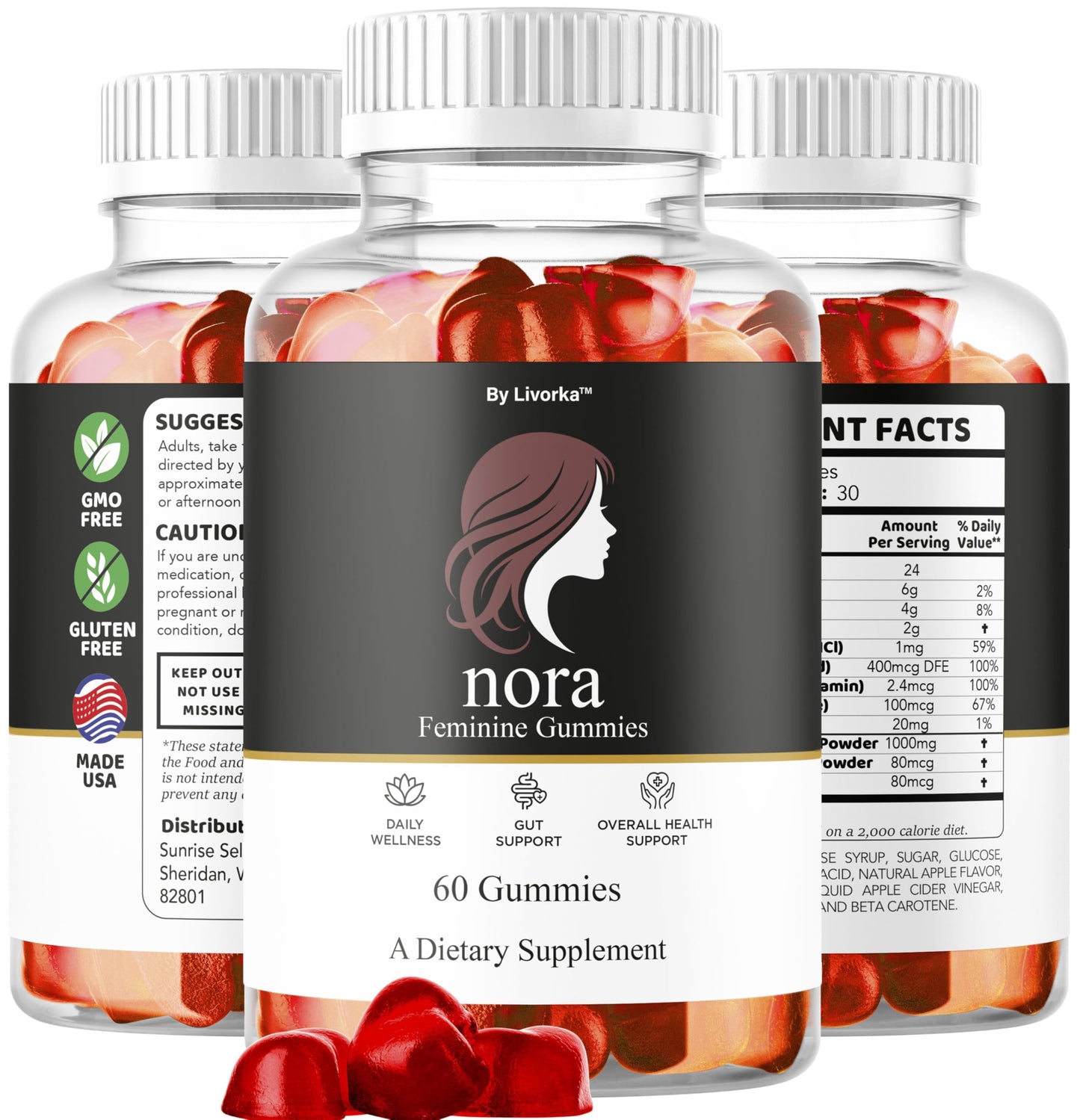 LIVORKA Nora Balance Gummies 60 Count