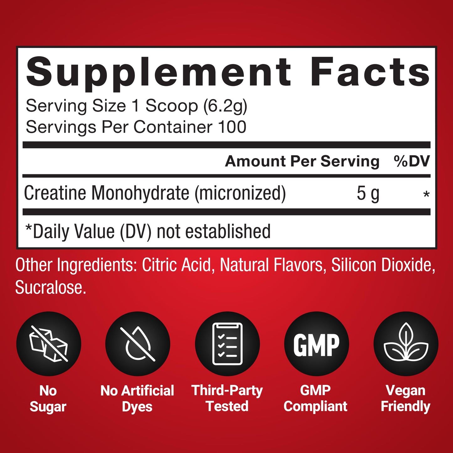 Force Factor Creatine Monohydrate Powder, Blue Raspberry, 100 Servings