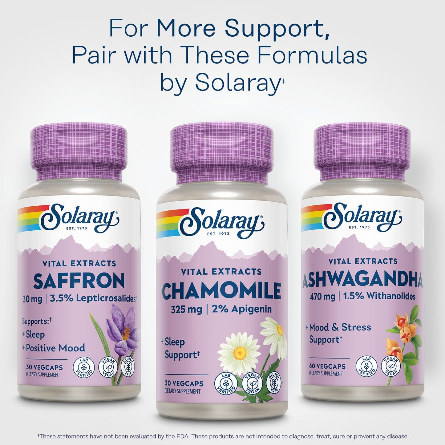 SOLARAY Chamomile Extract 325 mg Capsule, 30 VegCaps