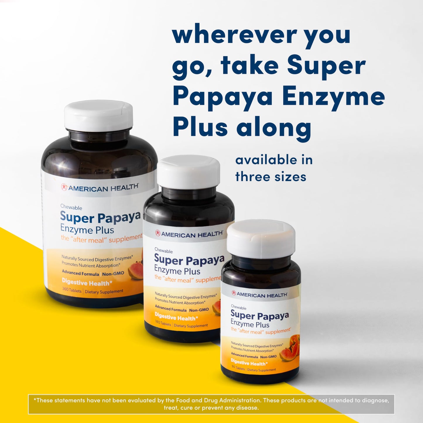 American Health Super Papaya Enzyme Plus 360 Tablets