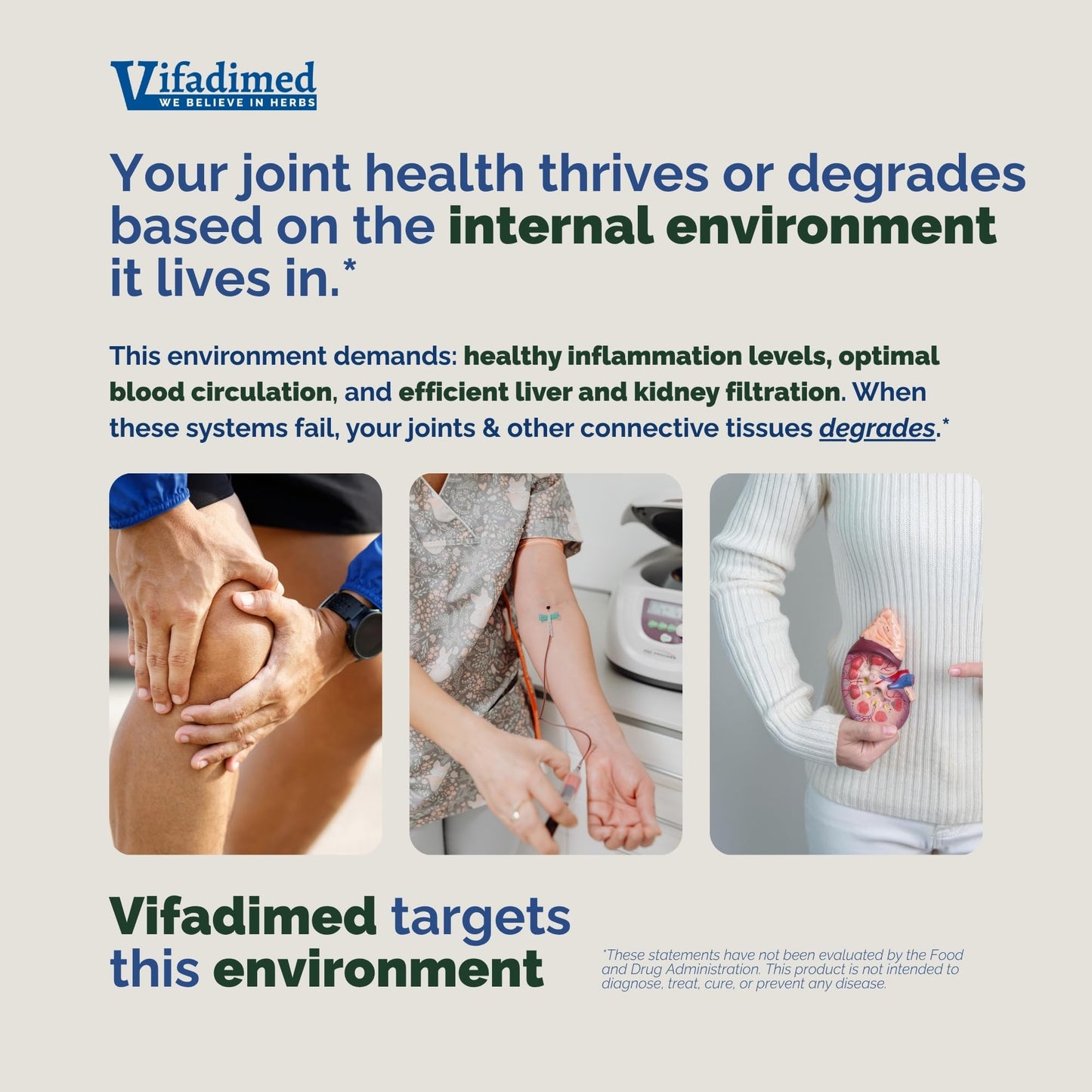 VIFADIMED Joint Support for Men and Women Capsules, 90 Count