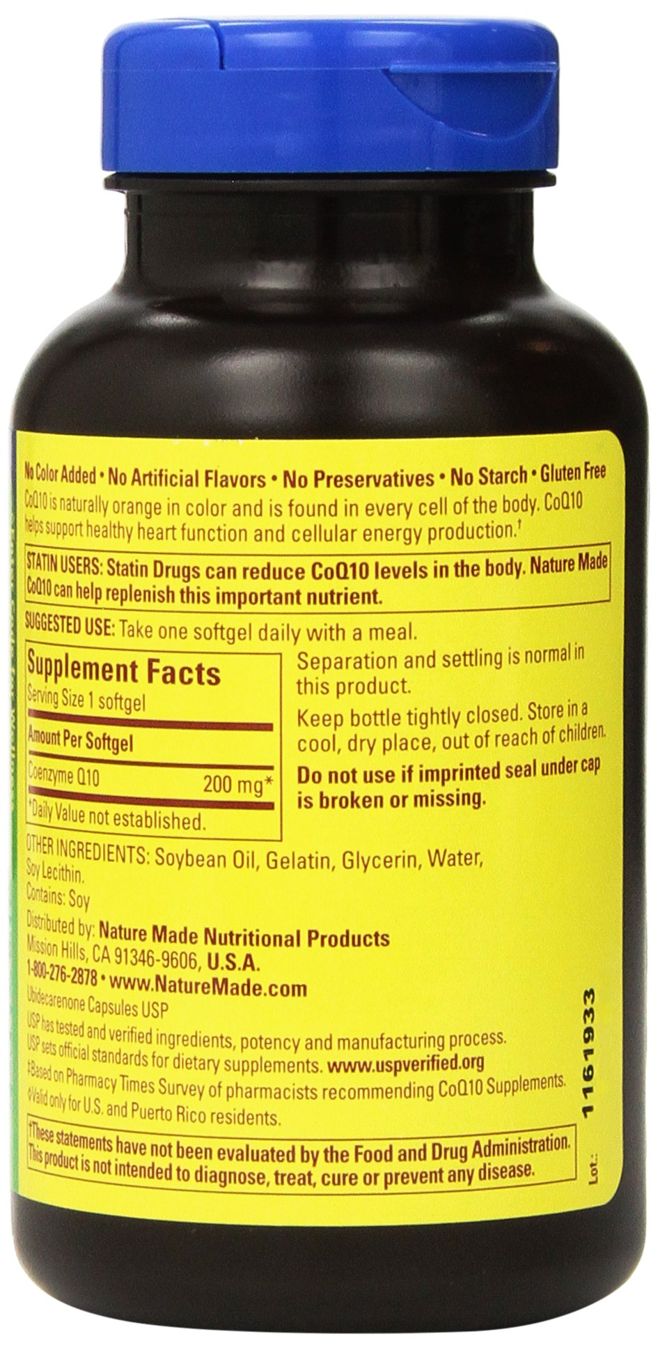 Nature Made CoQ10 Coenzyme Q10 200 mg Softgels, 280 Count