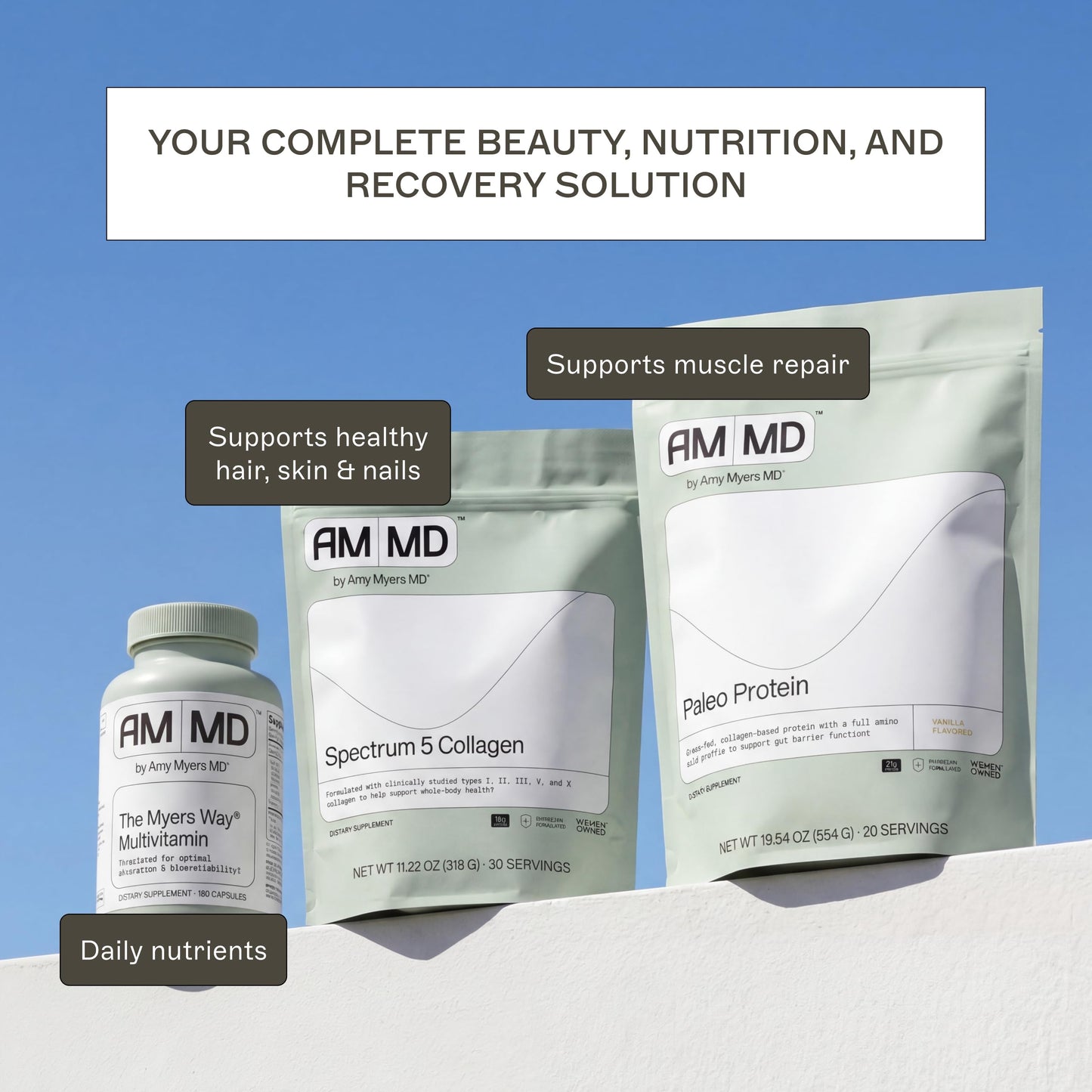 Amy Myers MD Spectrum 5 Collagen Peptides Powder 11.22 oz