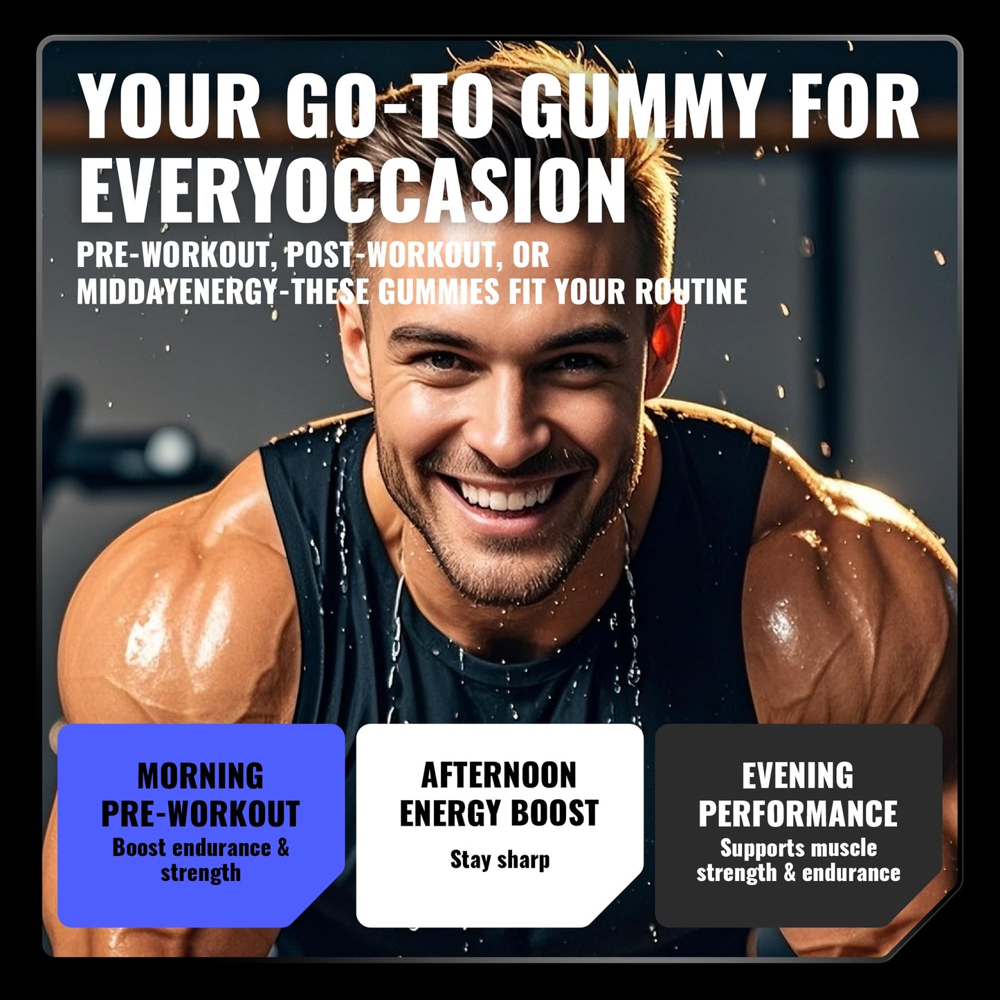 Happyummmm nutrition Creatine Monohydrate Gummies, 90 Gummies