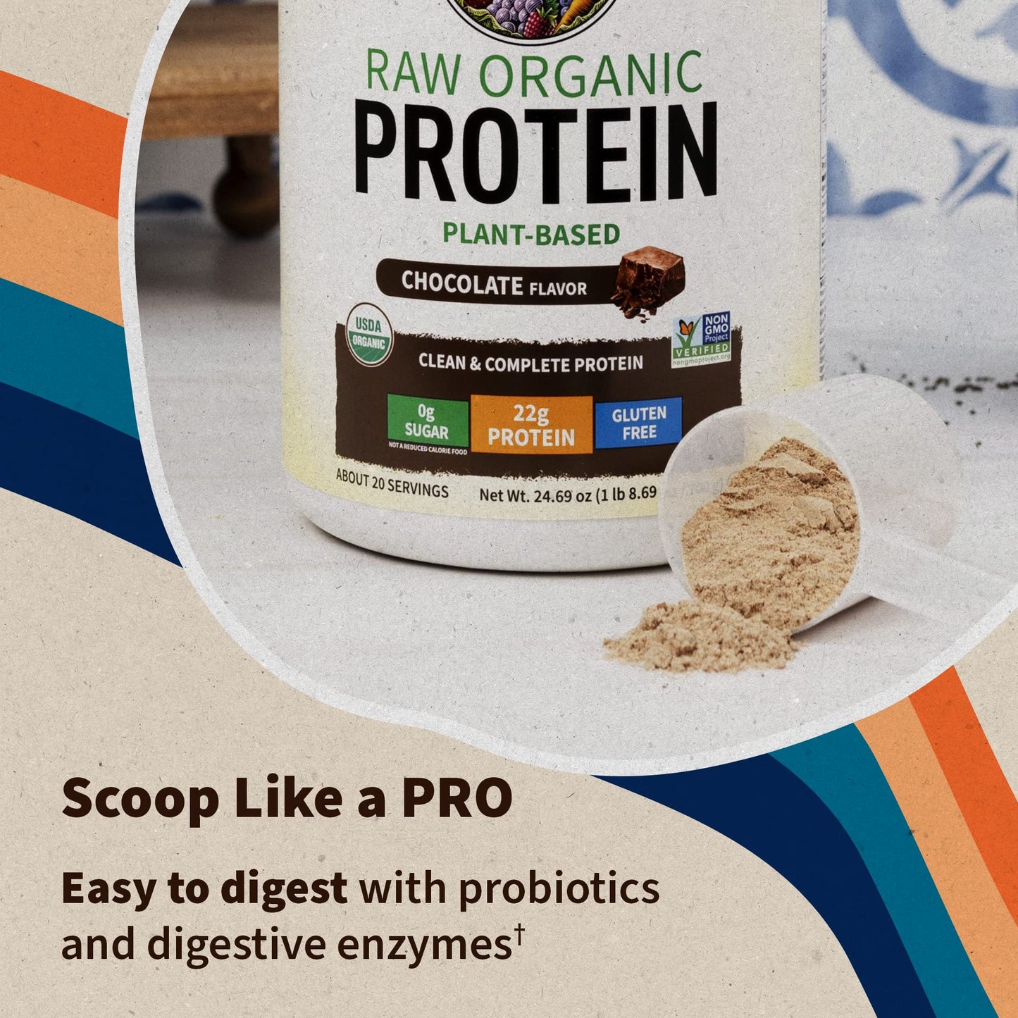 Garden of Life Protein Powder, Chocolate, 1.46 lb