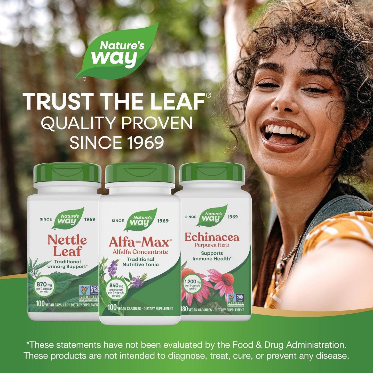 Nature's Way Alfa-Max Alfalfa Concentrate Dietary Supplement Capsules, 100 Count