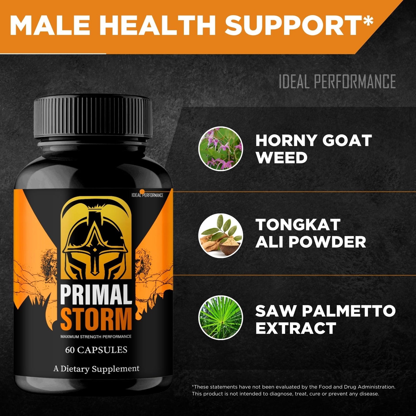 IDEAL PERFORMANCE Primal Storm Capsules 180 Count