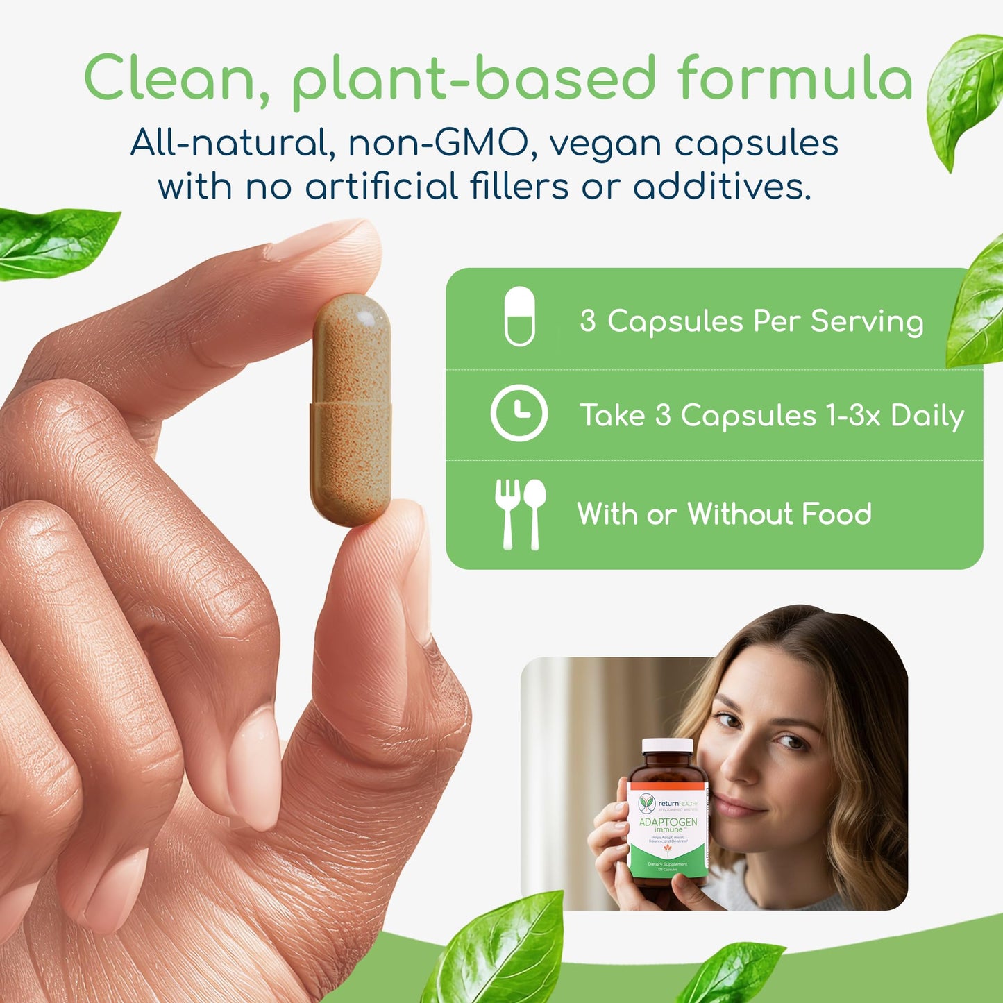 Return Healthy Adaptogen Immune Capsule, 120 Capsules