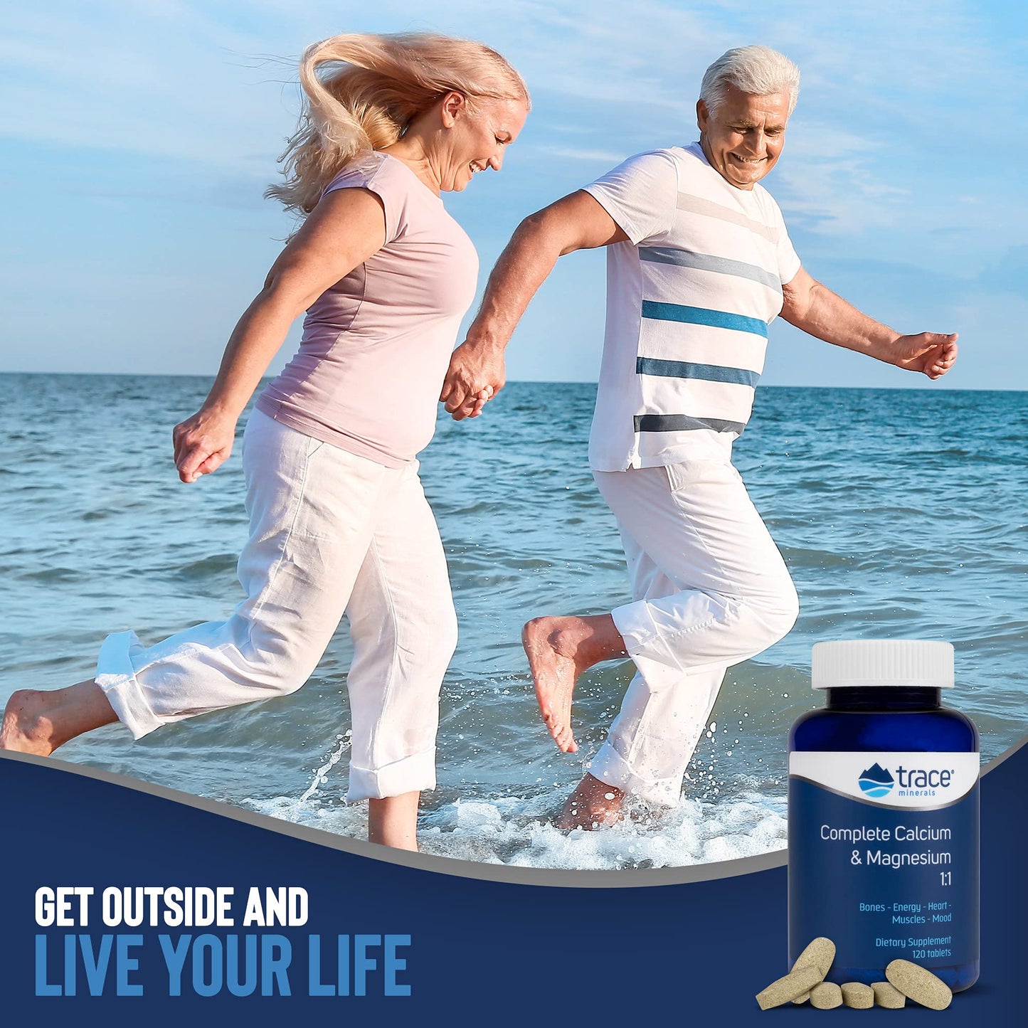 Trace Minerals Complete Calcium & Magnesium 1:1 Tablets 120