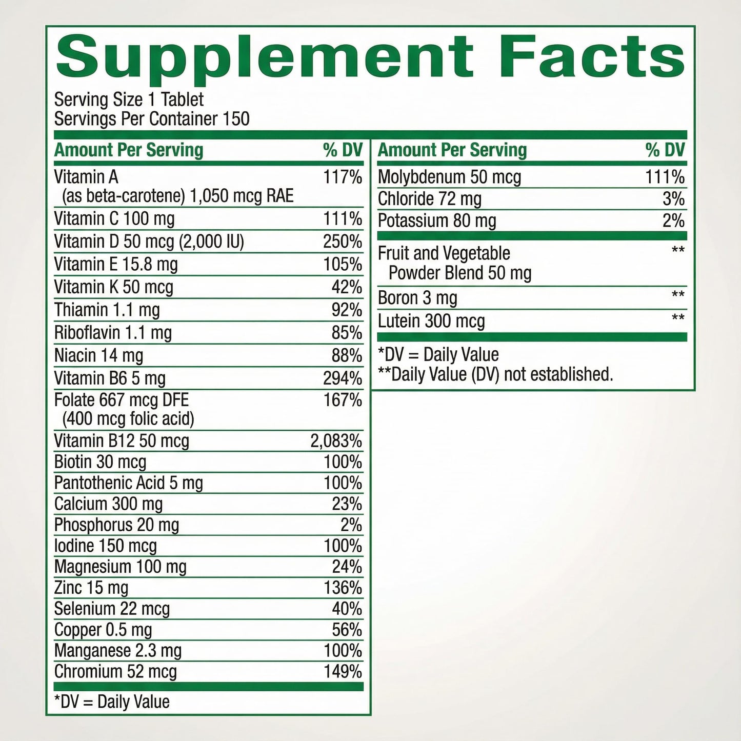 Generic Vitamin Multivitamin Women 50+ One Daily Capsule, 1 Count