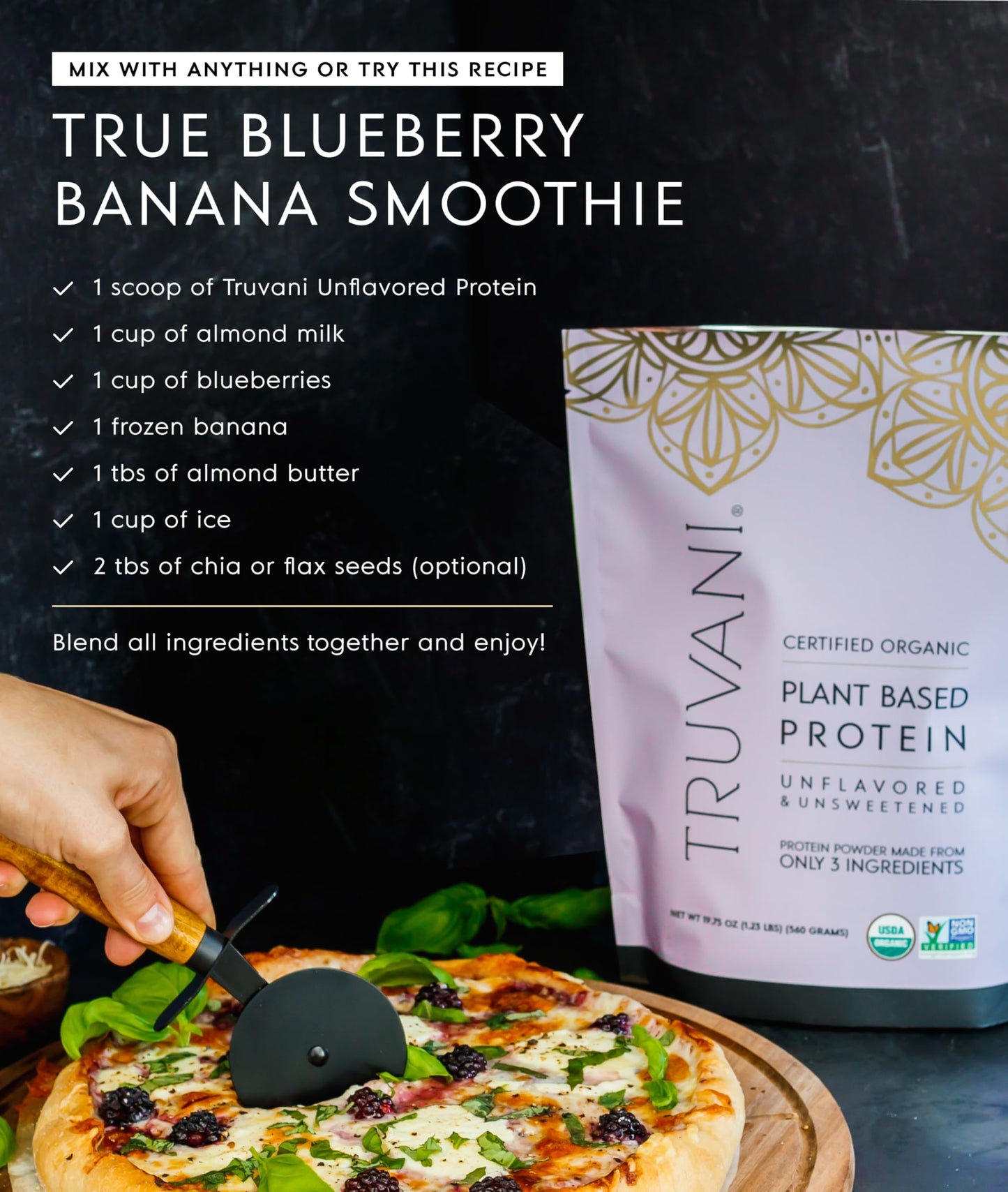 Truvani Pea Protein Powder 20 Servings