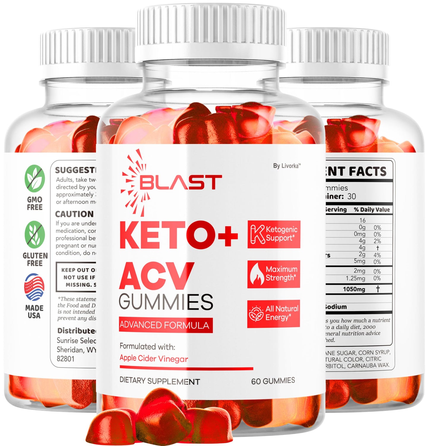 LIVORKA Blast Keto ACV Gummies 120 Count
