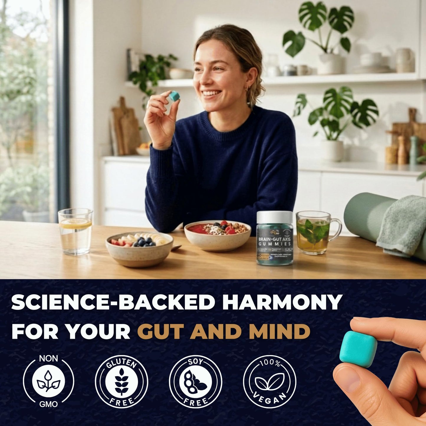 Global-List LLC Gut Health & Bloating Relief Gummies Gummy 60 Count