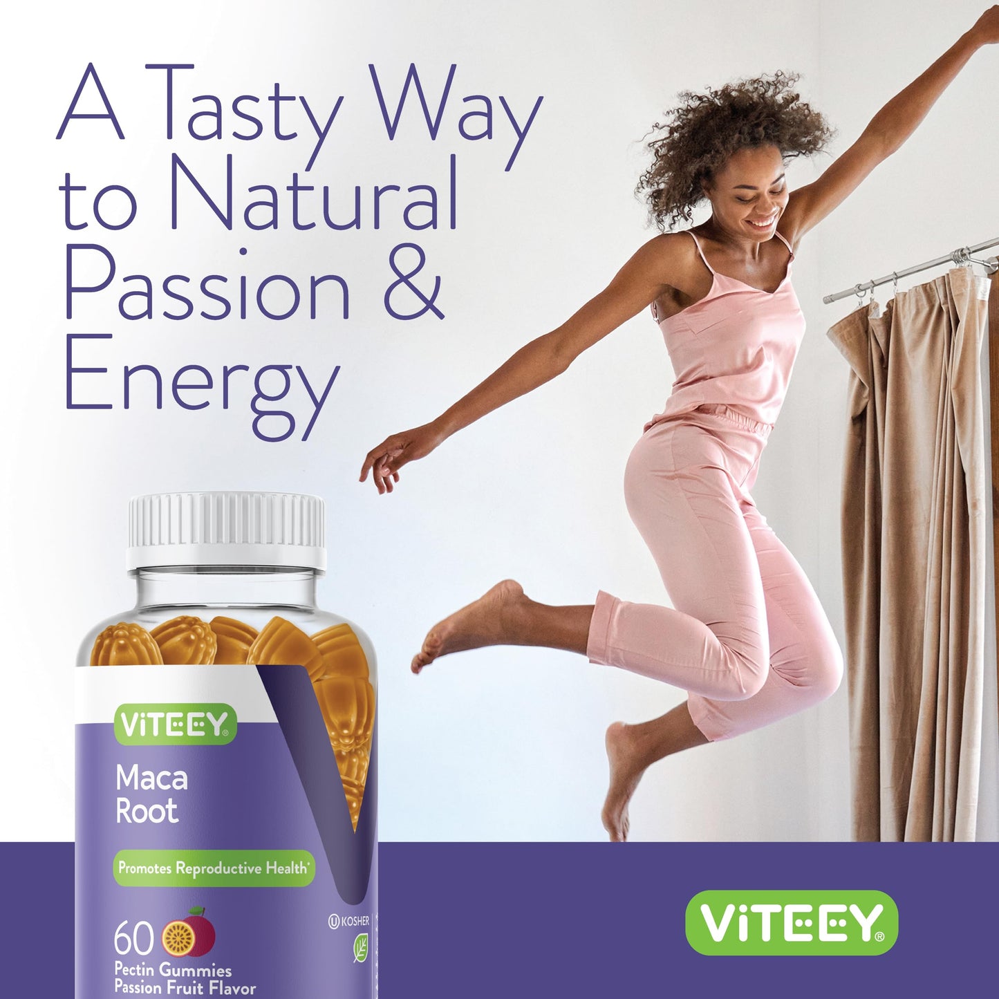 Viteey Black Maca Root Gummies 120 Count