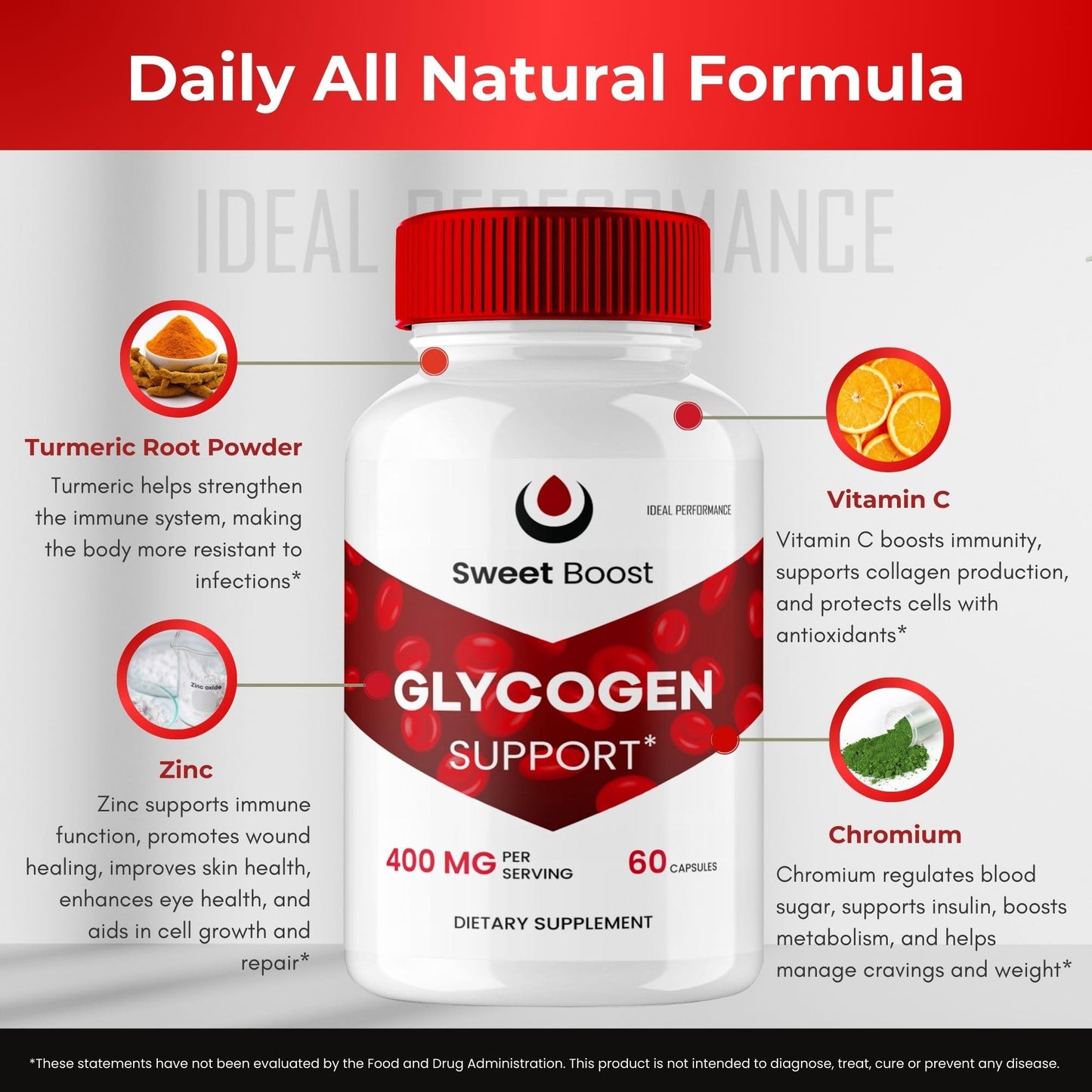 Ideal Performance Sweet Boost Glycogen Support Capsules, 60 Count