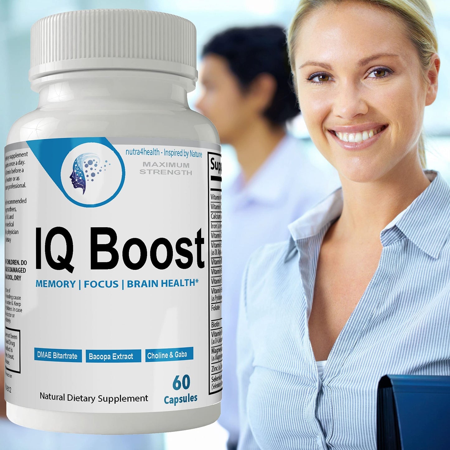 nutra4health IQ Boost Smart Pill Capsule 60 Count