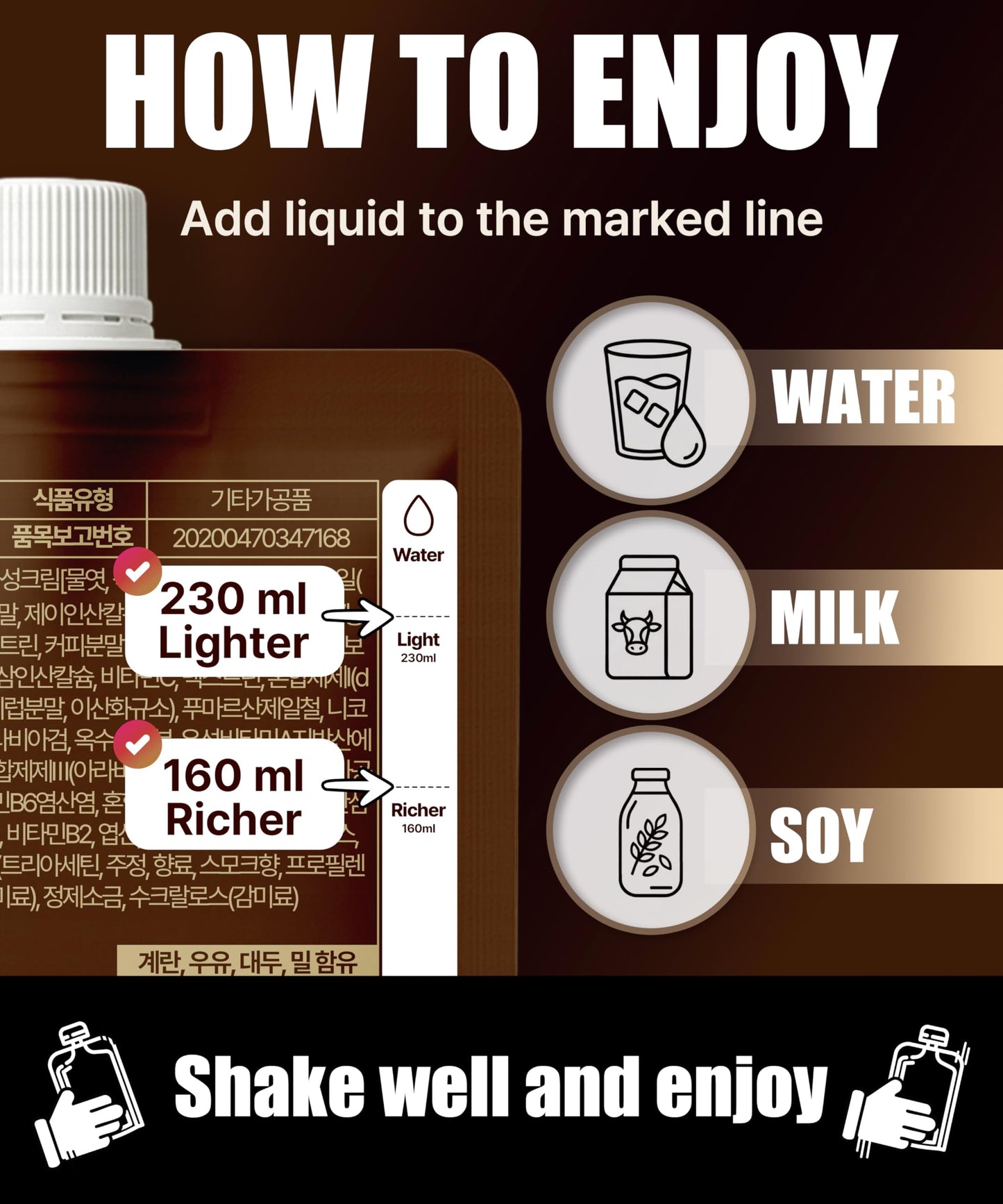 MEAL IT Coffee Protein Shake with Korean Streusel Crumble(Soboro) Powder 9.88 oz