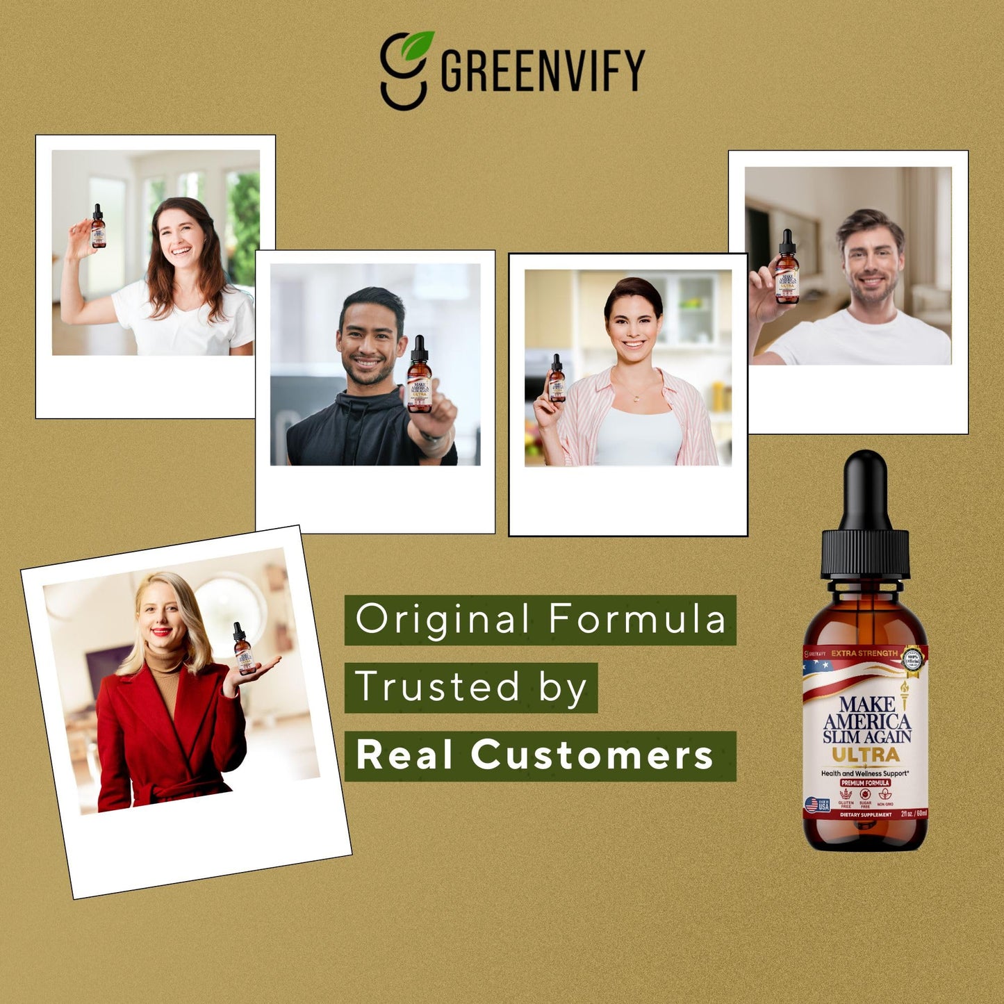 GREENVIFY Make America Slim Again Ultra Extra Strength Dietary Supplement, 60 Capsules