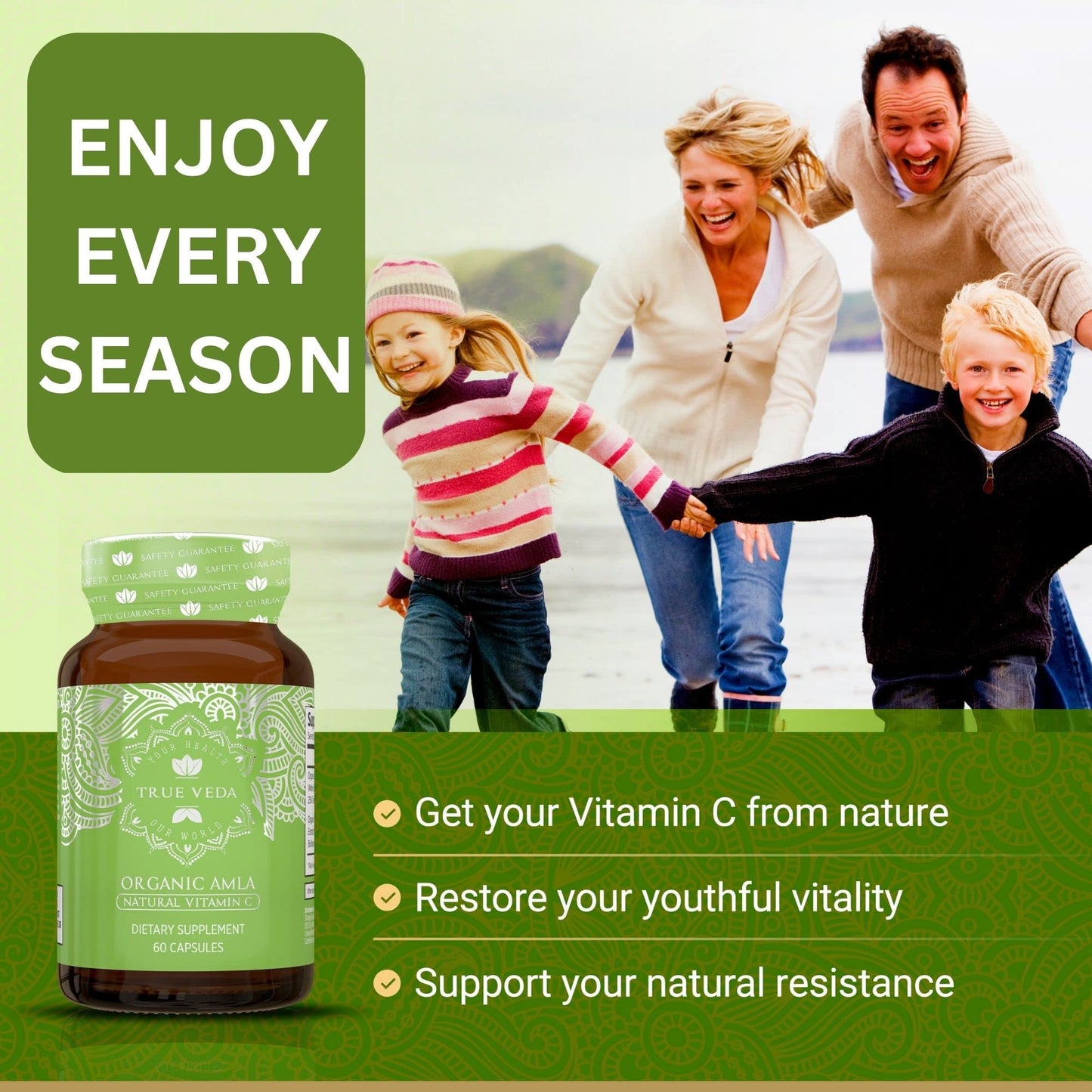 True Veda Amla Vitamin C 60 Capsules