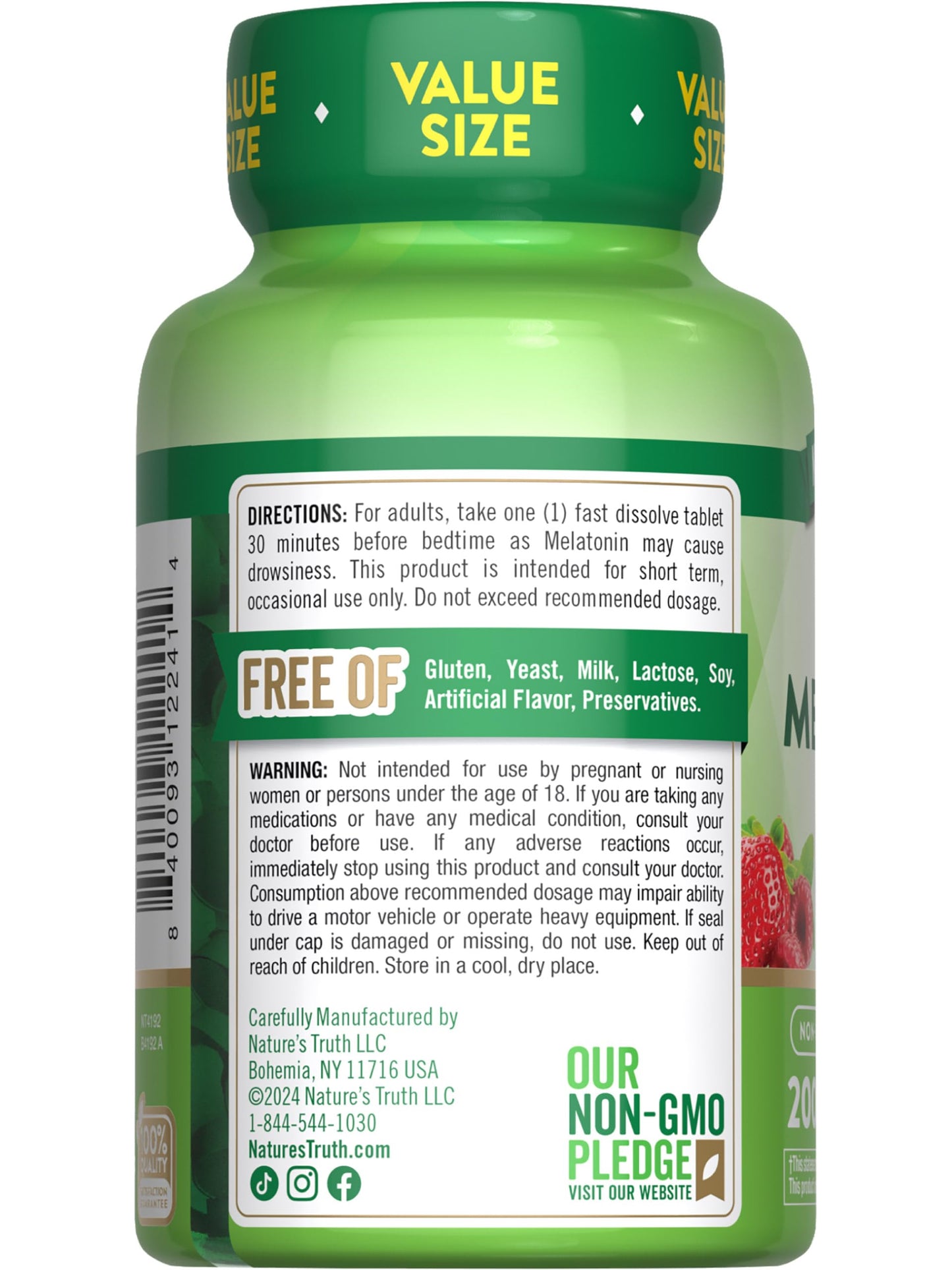 Nature's Truth Melatonin 5mg Fast Dissolve Tablets 200 Count