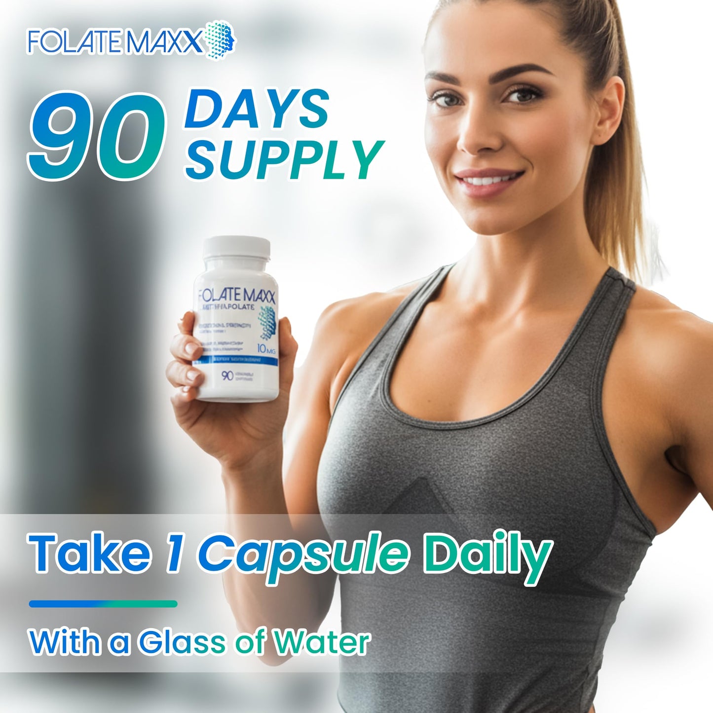 FOLATE MAXX L-Methylfolate 10mg Capsule, 90 Count