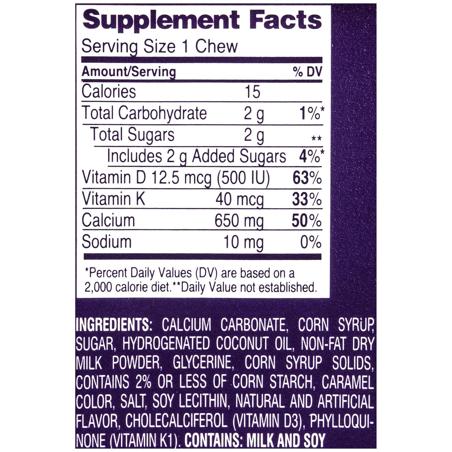 Viactiv Calcium +D Supplement Soft Chews, 100 Count