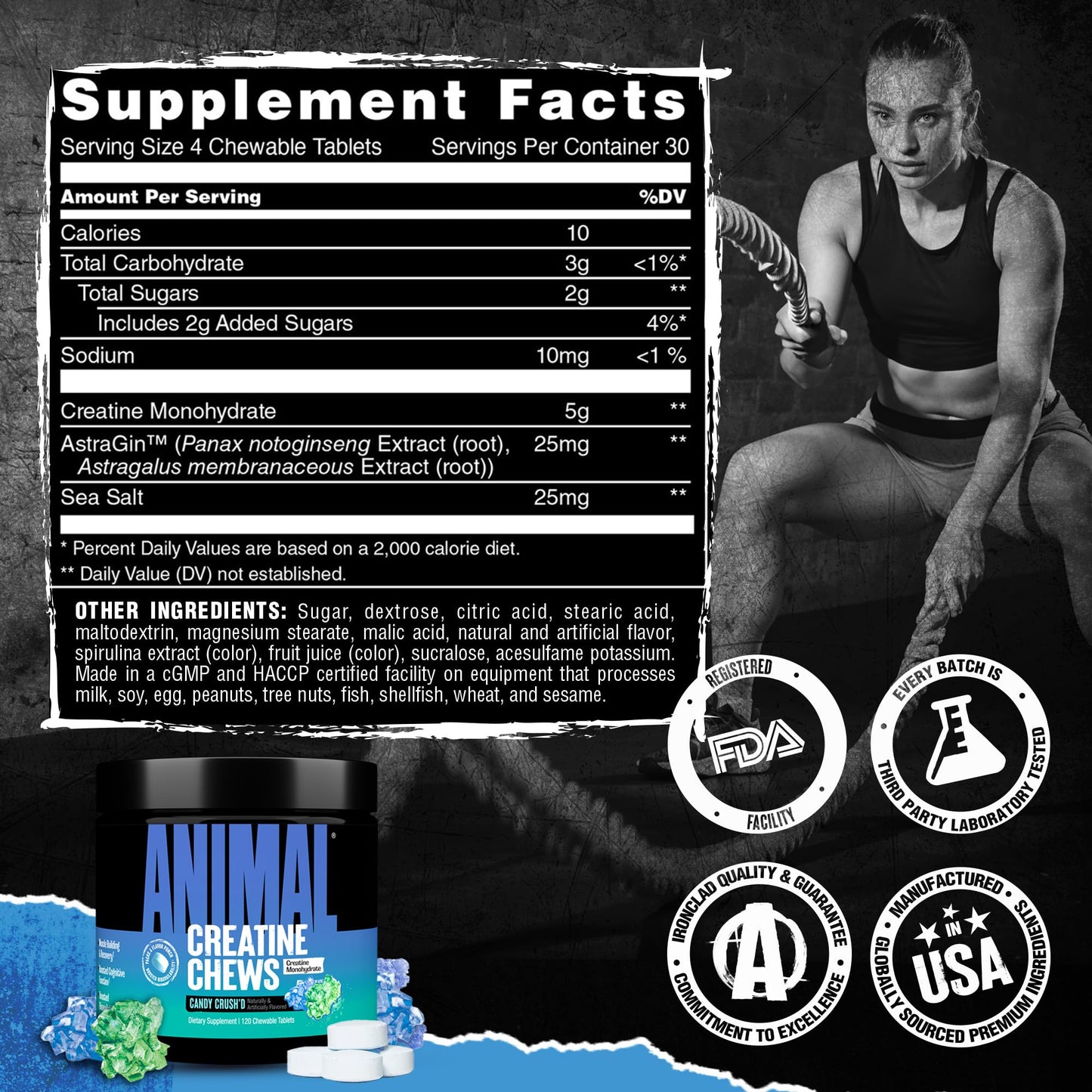 Animal Creatine Chews Chewable 120 Count
