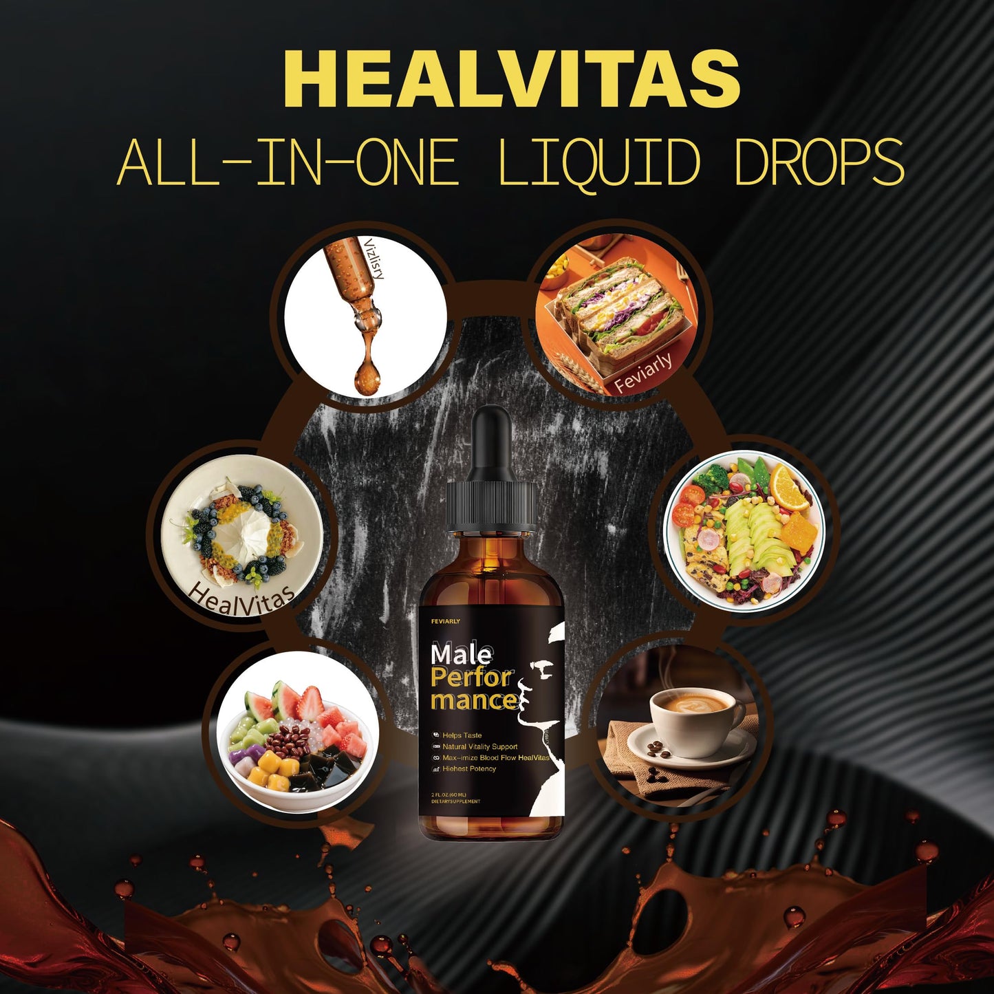 Feviarly Men's Vitality Drops Capsule, 60 Count