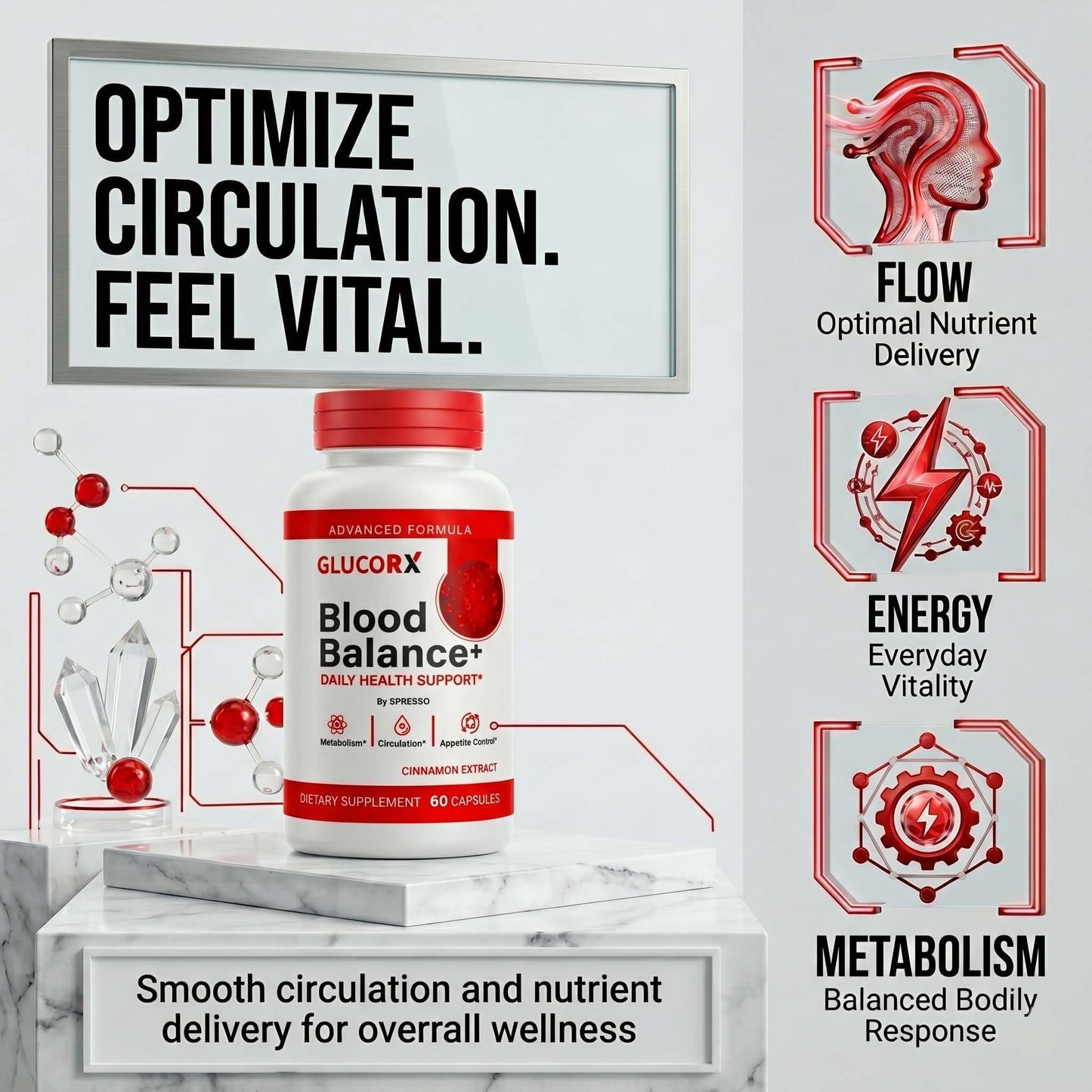 SPRESSO GlucoRX Blood Balance Capsules 120 Capsules