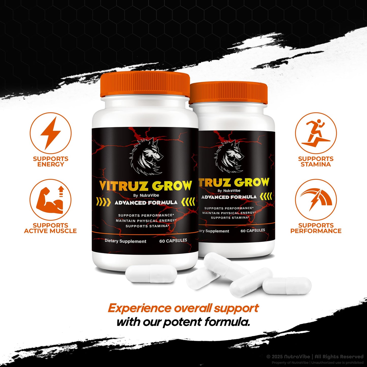 NutraVibe Vitruz Grow for Men Capsule, 60 Count