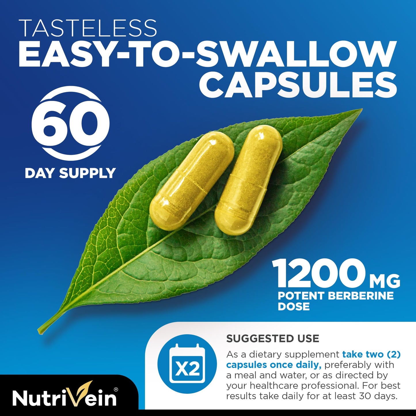 Nutrivein Premium Irish Sea Moss & Berberine Capsules Bundle, 240 Capsules