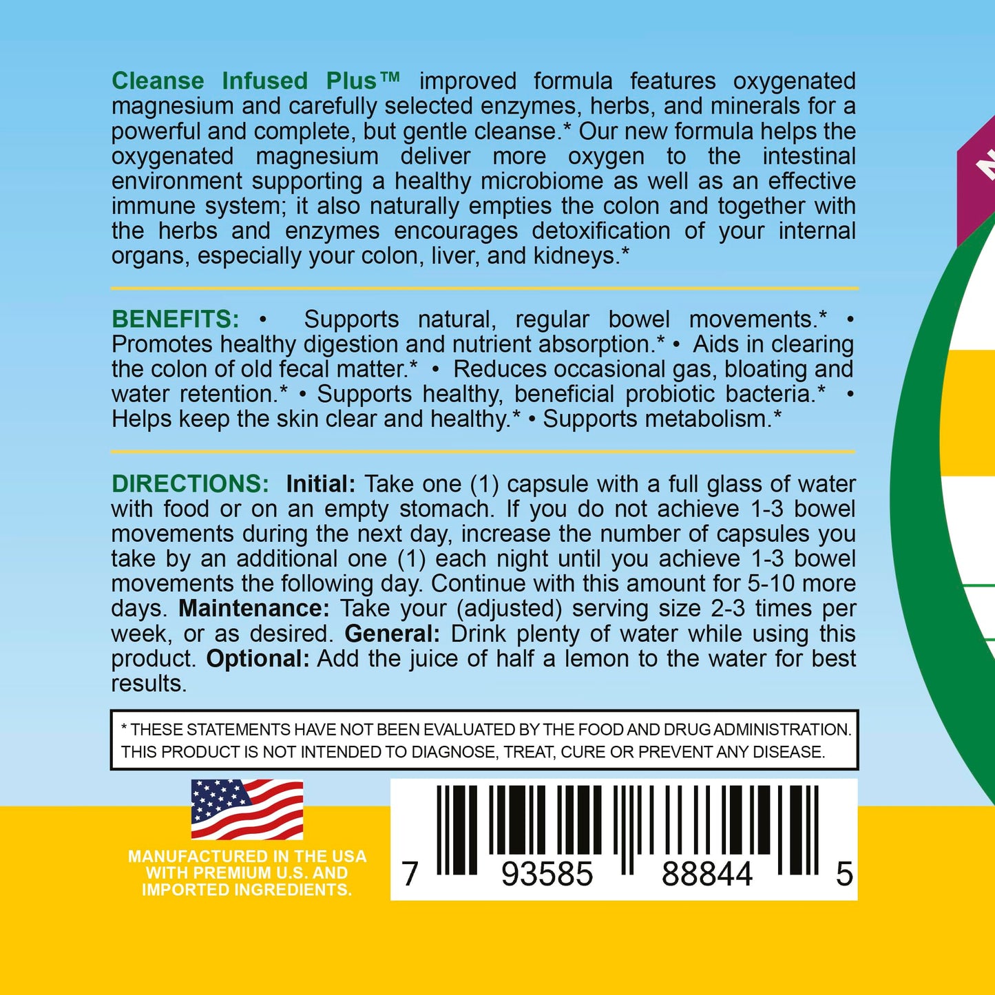 Life Infused Cleanse Infused Plus Digestive Support Supplement – Oxygenated Magnesium with Enzymes & Herbs, Supports Digestive Wellness & Regularity – 90 Capsules
