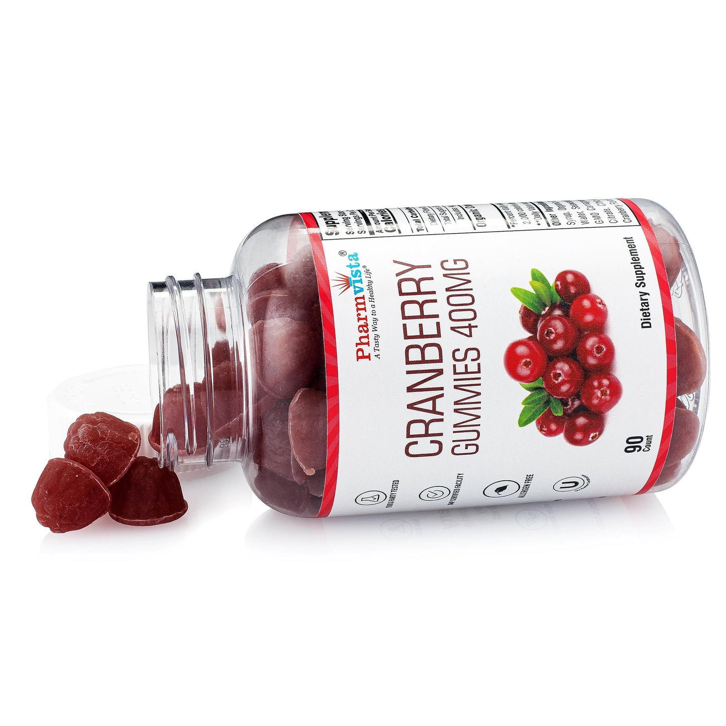 Pharmvista Cranberry Gummies for Kids & Adults 90 Count