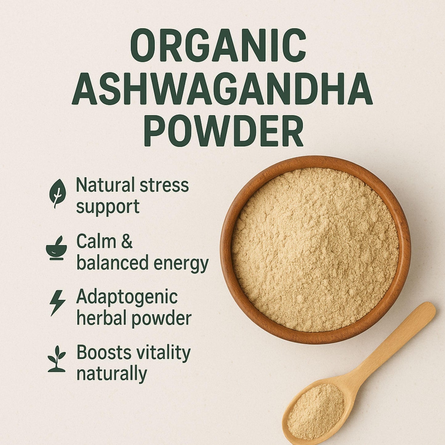 SPICY ORGANIC Ashwagandha Root Powder, 16 oz