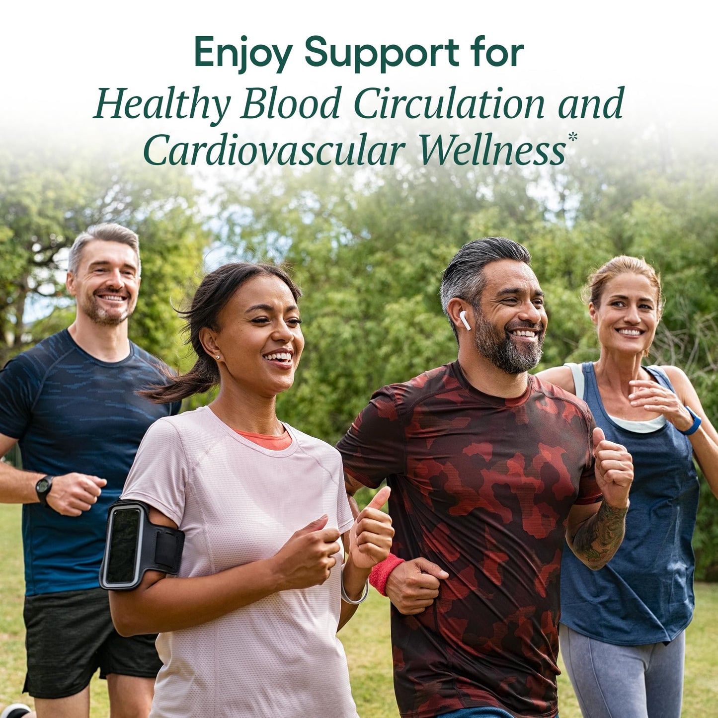 EcoNugenics Circutol Heart & Blood Pressure Supplement with Nattokinase, L-Carnitine, Hawthorn Berry Extract, Cordyceps & Reishi Mushrooms – Healthy Blood Flow & Nitric Oxide Support, 60 Capsules
