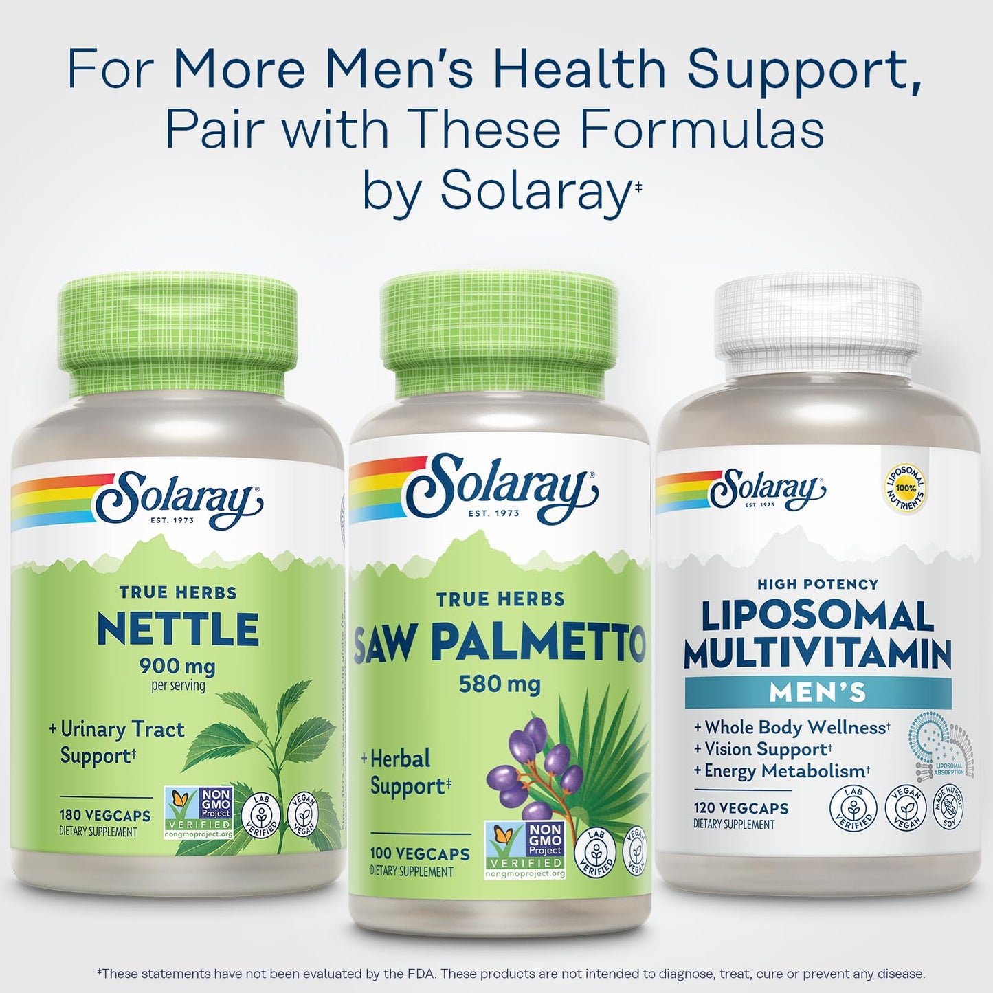 Solaray Saw Palmetto Berries 580mg Capsules, 100 Count