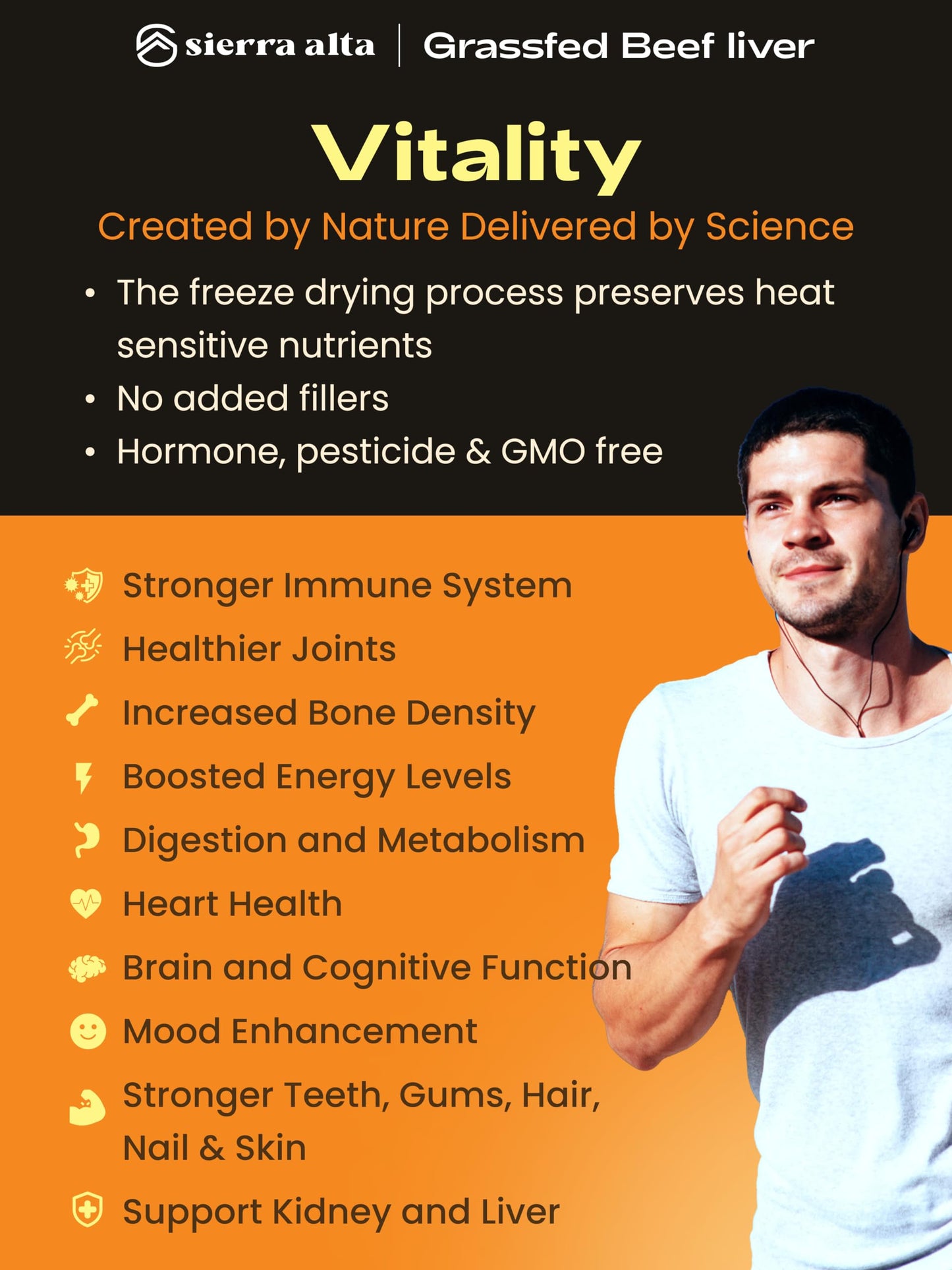 Sierra Alta Supplements Beef Liver Capsules, 180 Capsules